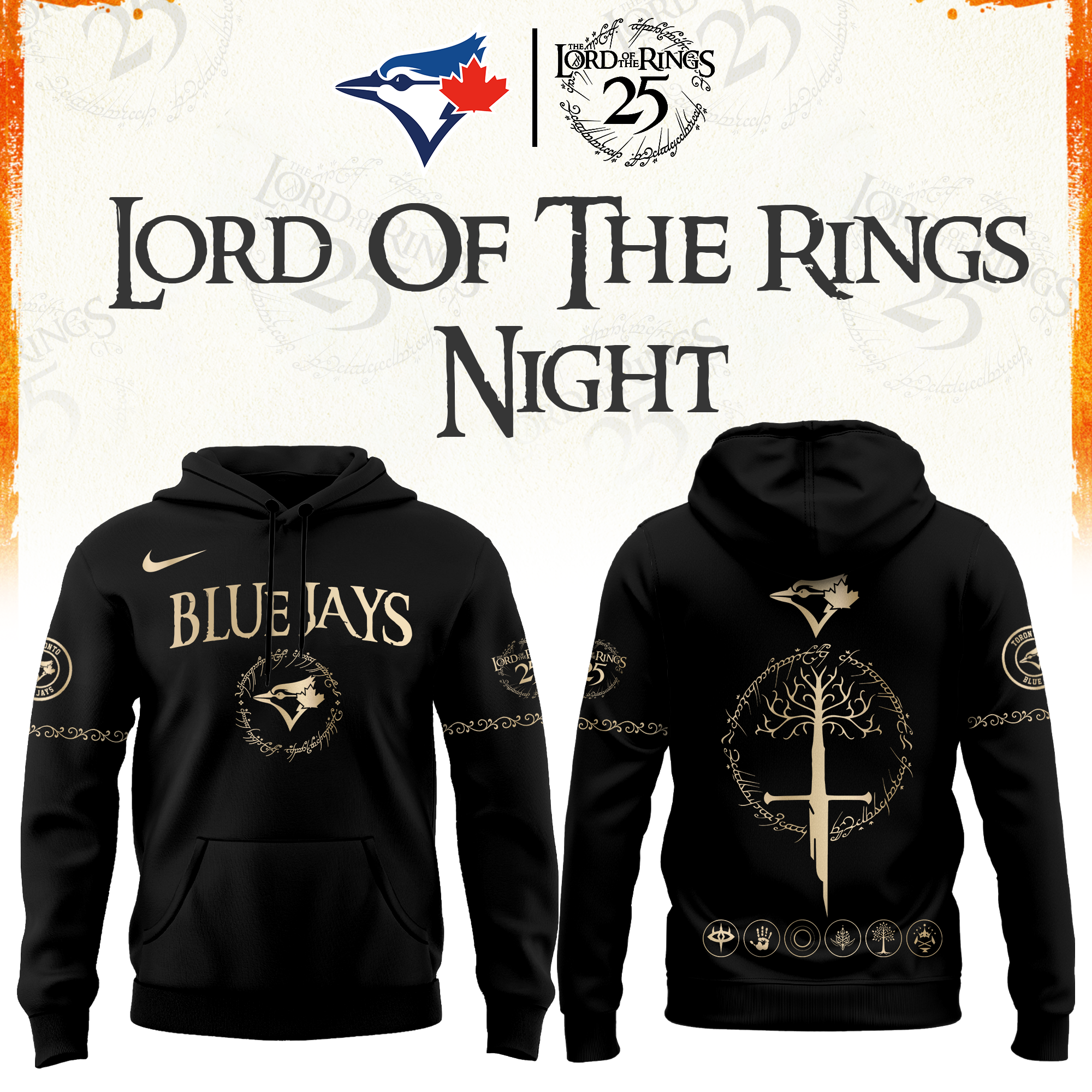 Toronto Blue Jays The Lord of The Rings Limited Edition Hoodie| Cap | Jogger V2
