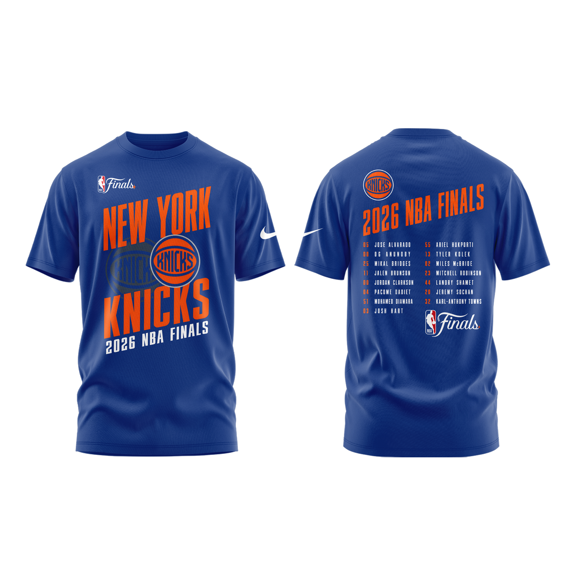 New York Knicks Outerstuff Youth 2026 NBA Finals Roster Limited Edition Tshirt | Cap | Joggers - Image 2