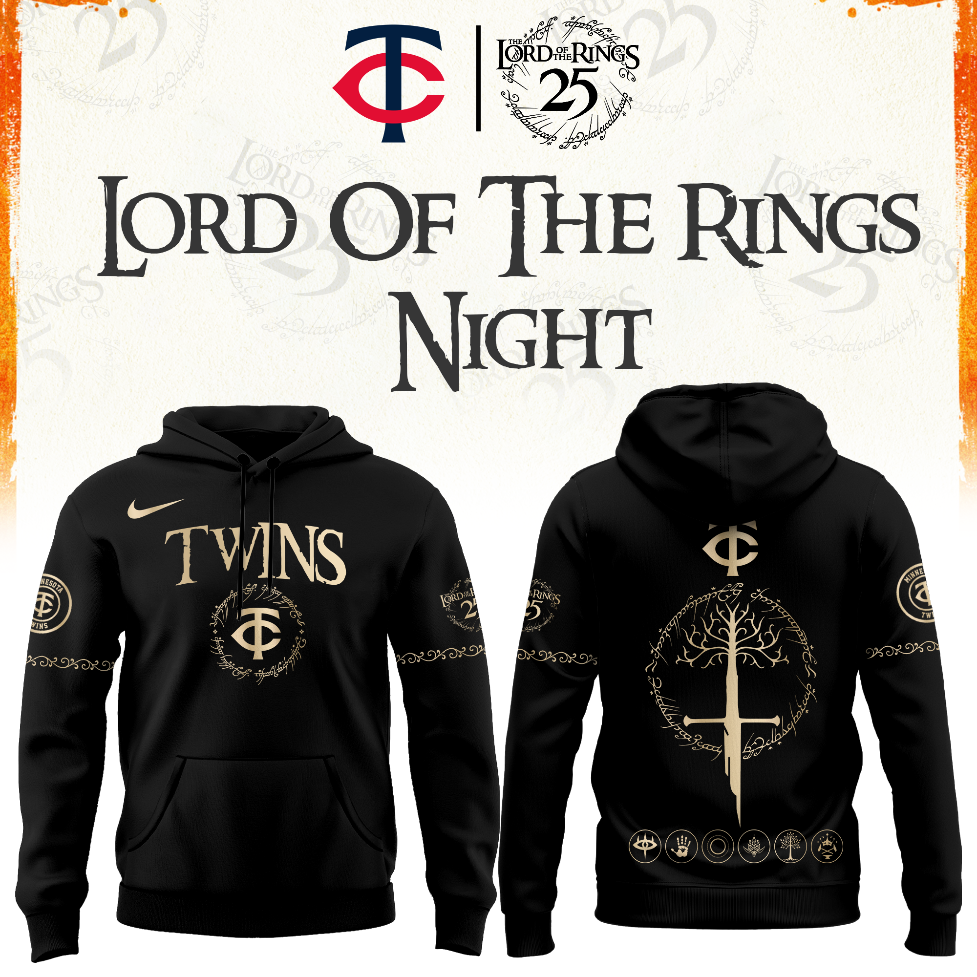 Minnesota Twins The Lord of The Rings Limited Edition Hoodie| Cap | Jogger V2