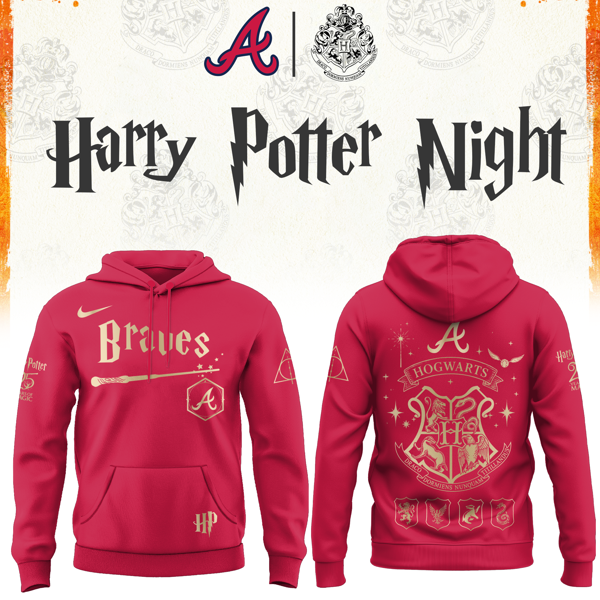 Atlanta Braves Baseball Harry Potter Limited Edition Hoodie v2