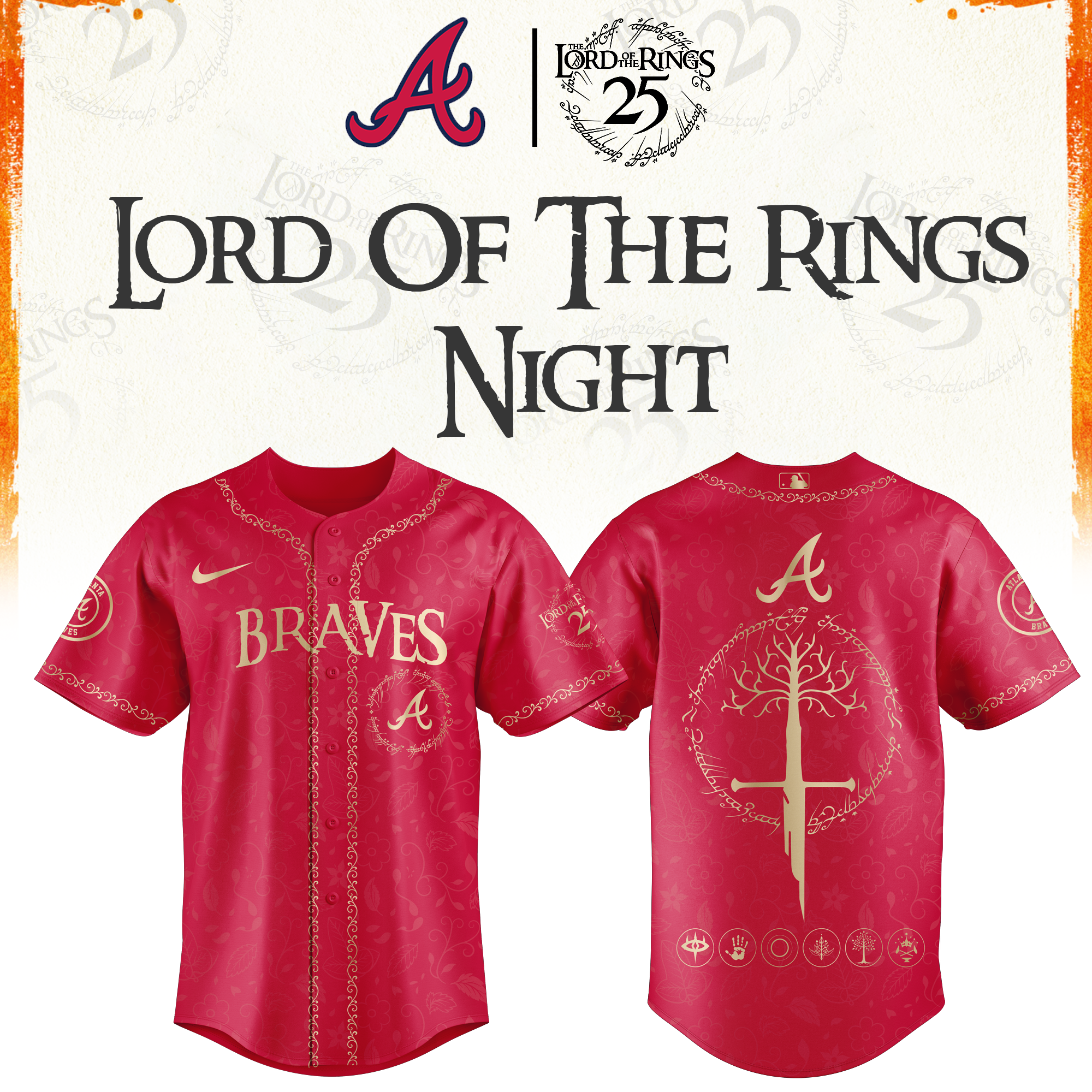 Atlanta Braves The Lord of The Rings Limited Edition Jersey| Cap | Jogger V2