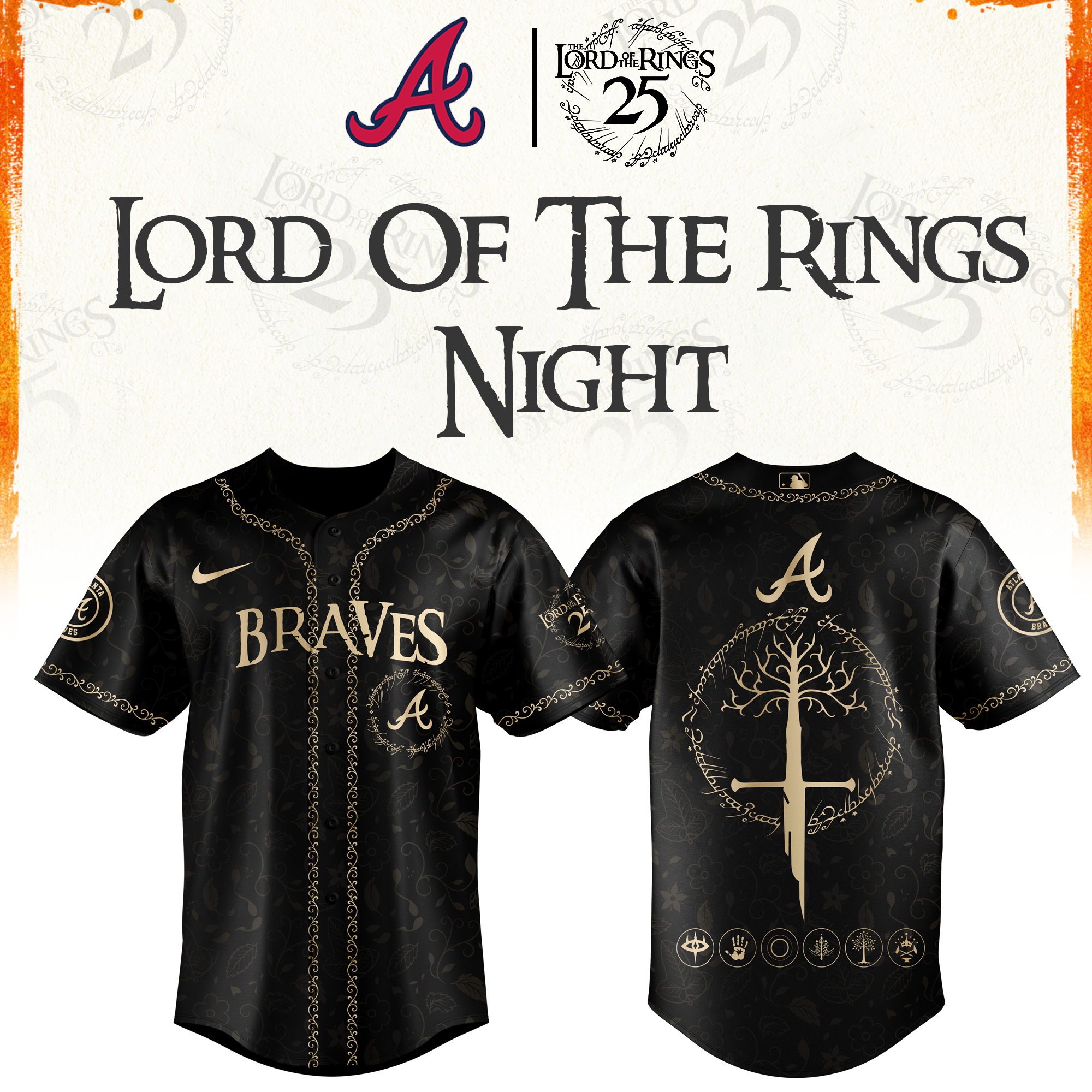Atlanta Braves The Lord of The Rings Limited Edition Jersey| Cap | Jogger V2