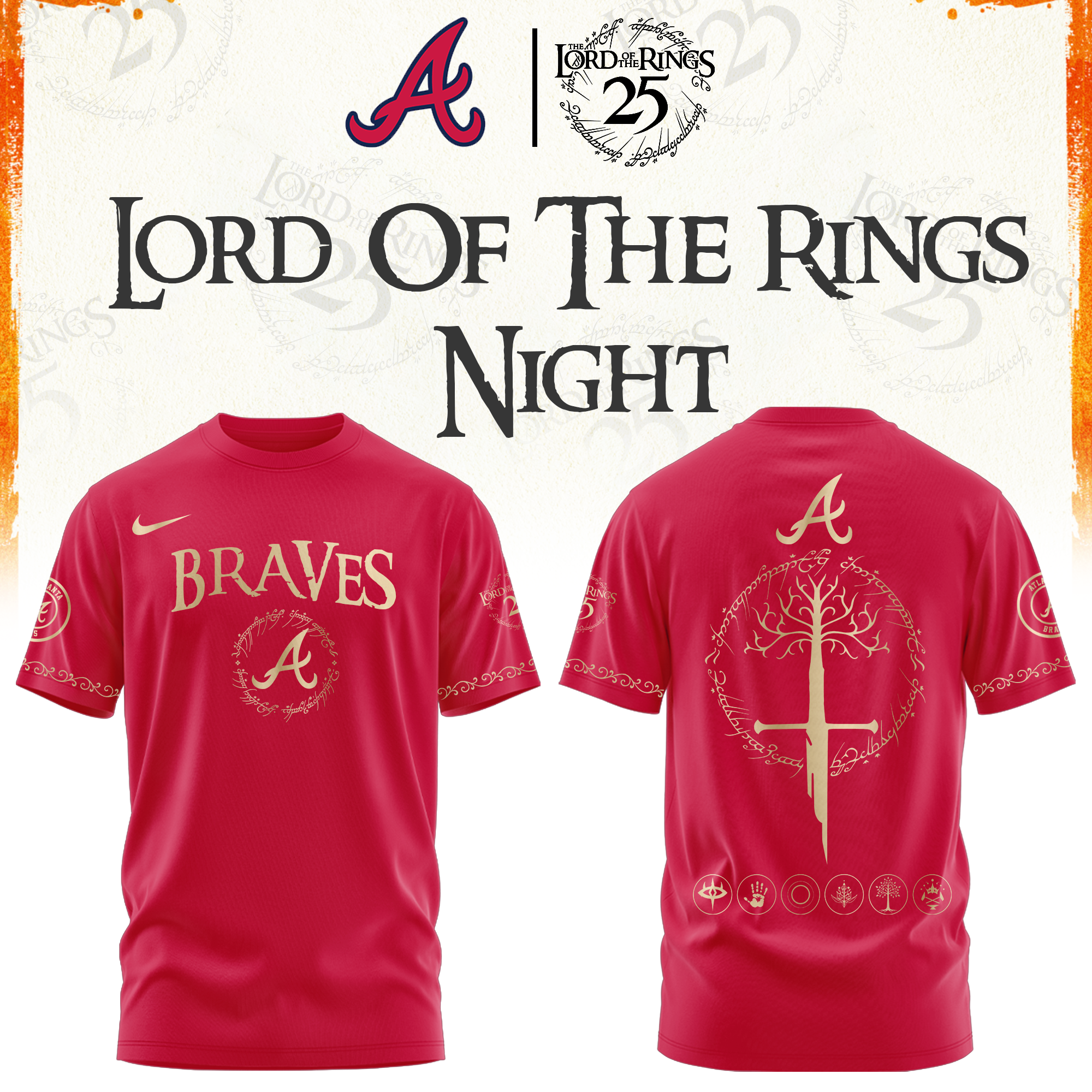 Atlanta Braves The Lord of The Rings Limited Edition Tshirt | Cap | Jogger V2