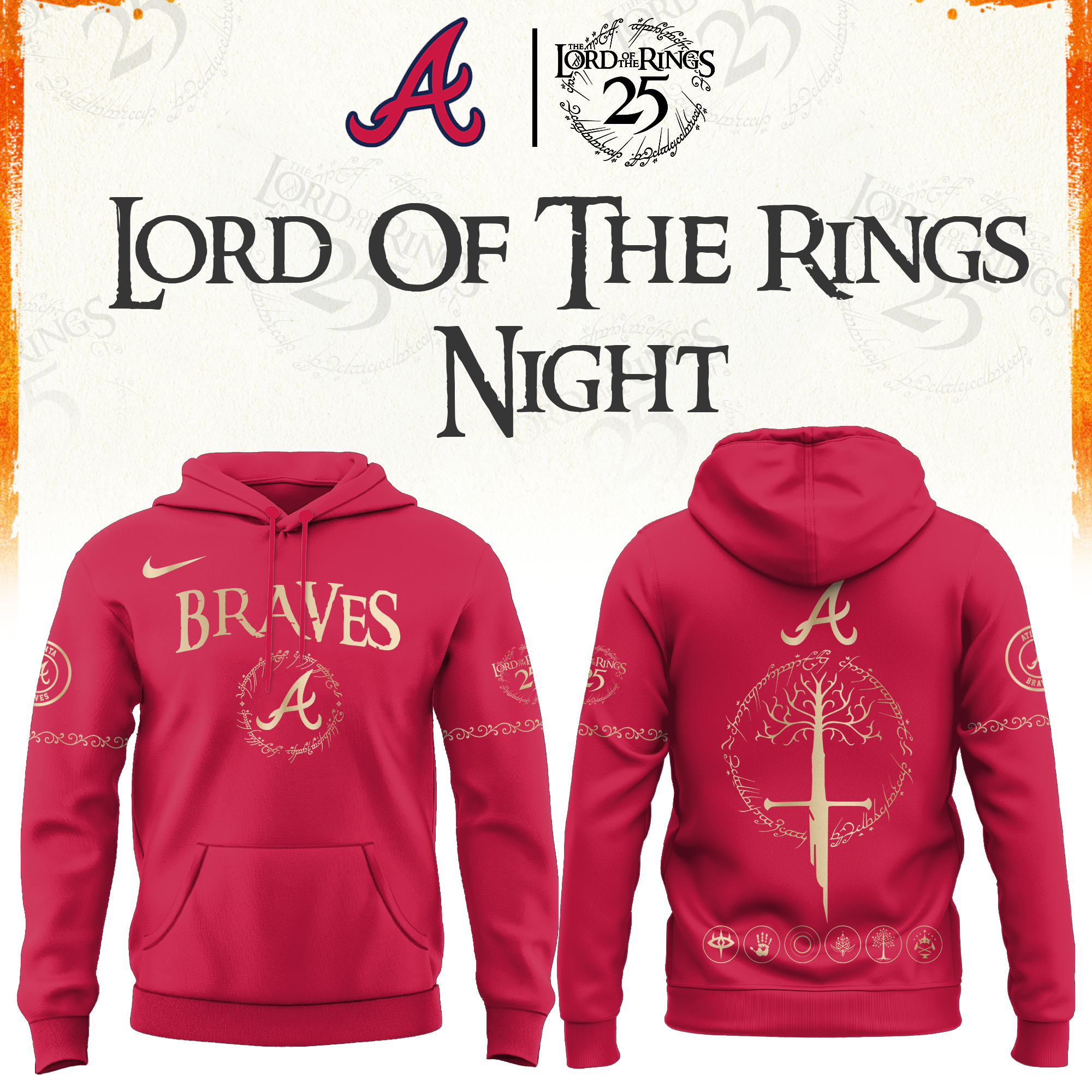 Atlanta Braves The Lord of The Rings Limited Edition Hoodie| Cap | Jogger V2