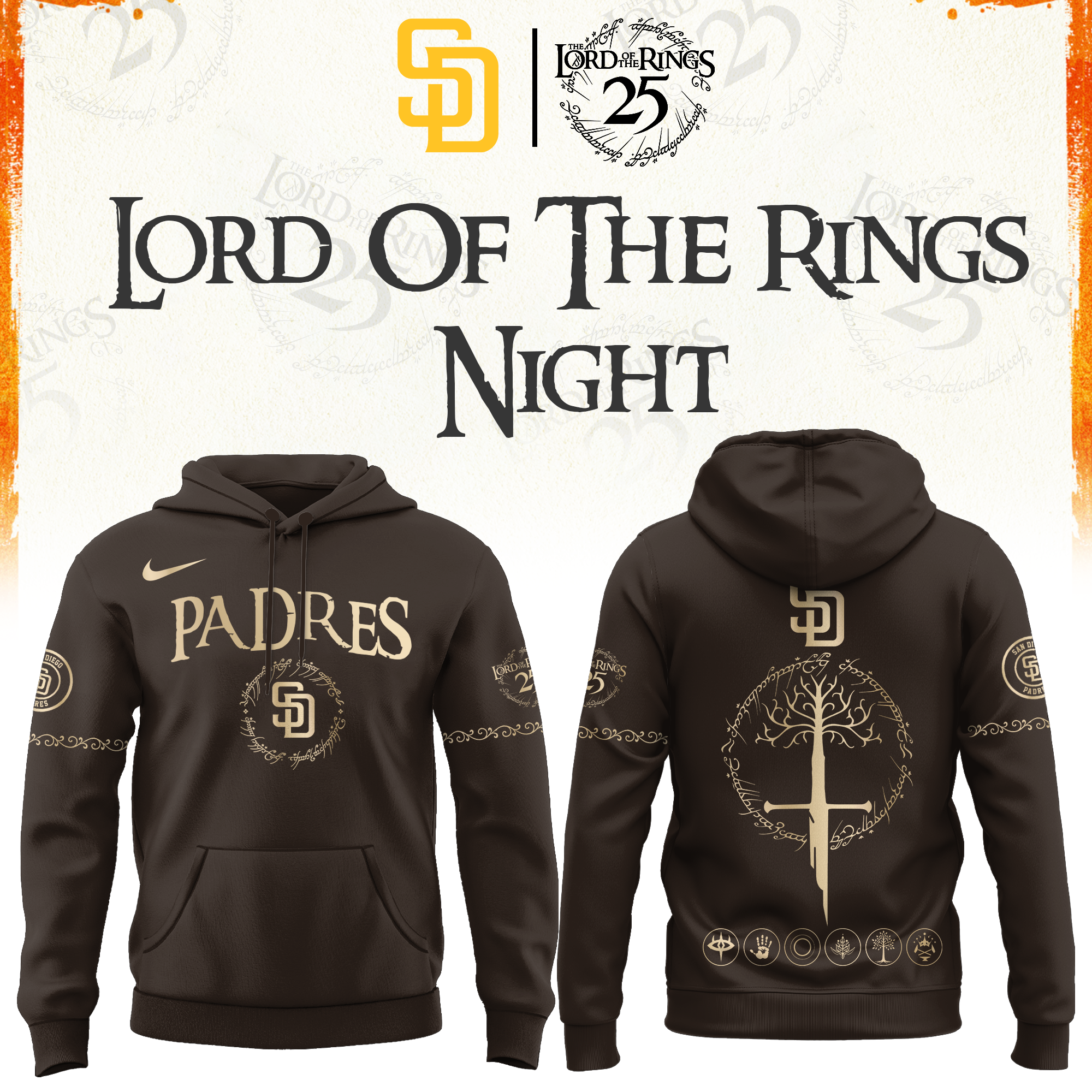 San Diego Padres Padres The Lord of The Rings Limited Edition Hoodie| Cap | Jogger V2