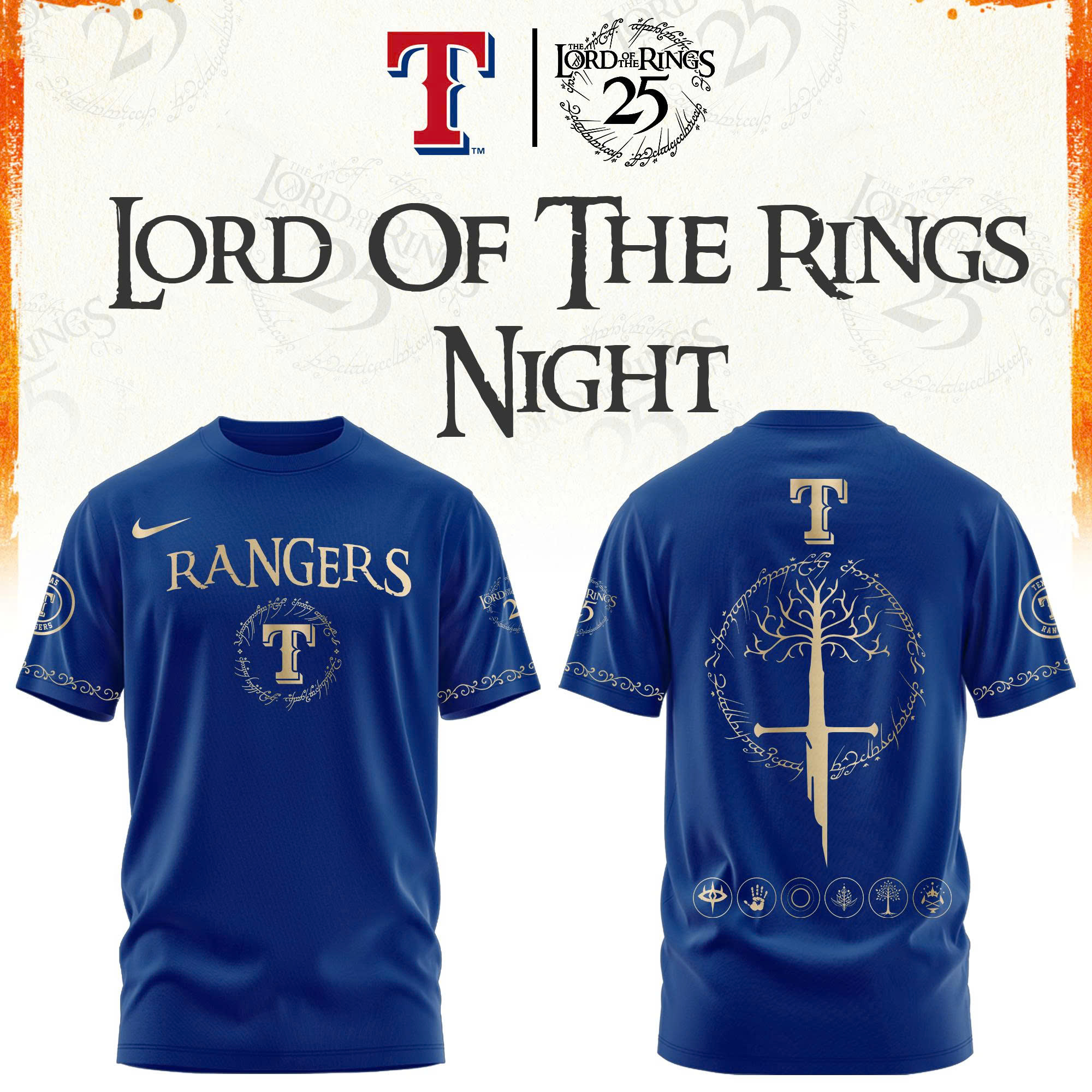 Texas Rangers The Lord of The Rings Limited Edition Tshirt | Cap | Jogger V2