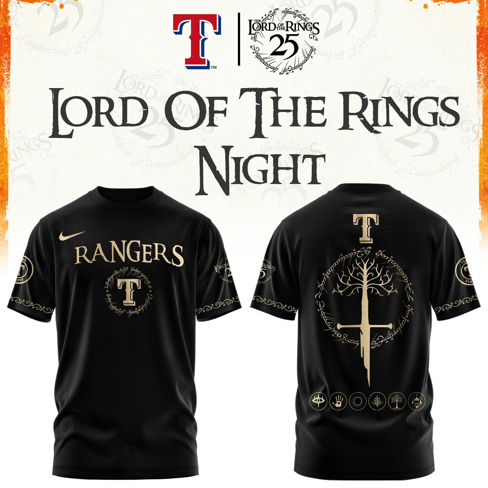 Texas Rangers The Lord of The Rings Limited Edition Tshirt | Cap | Jogger V2