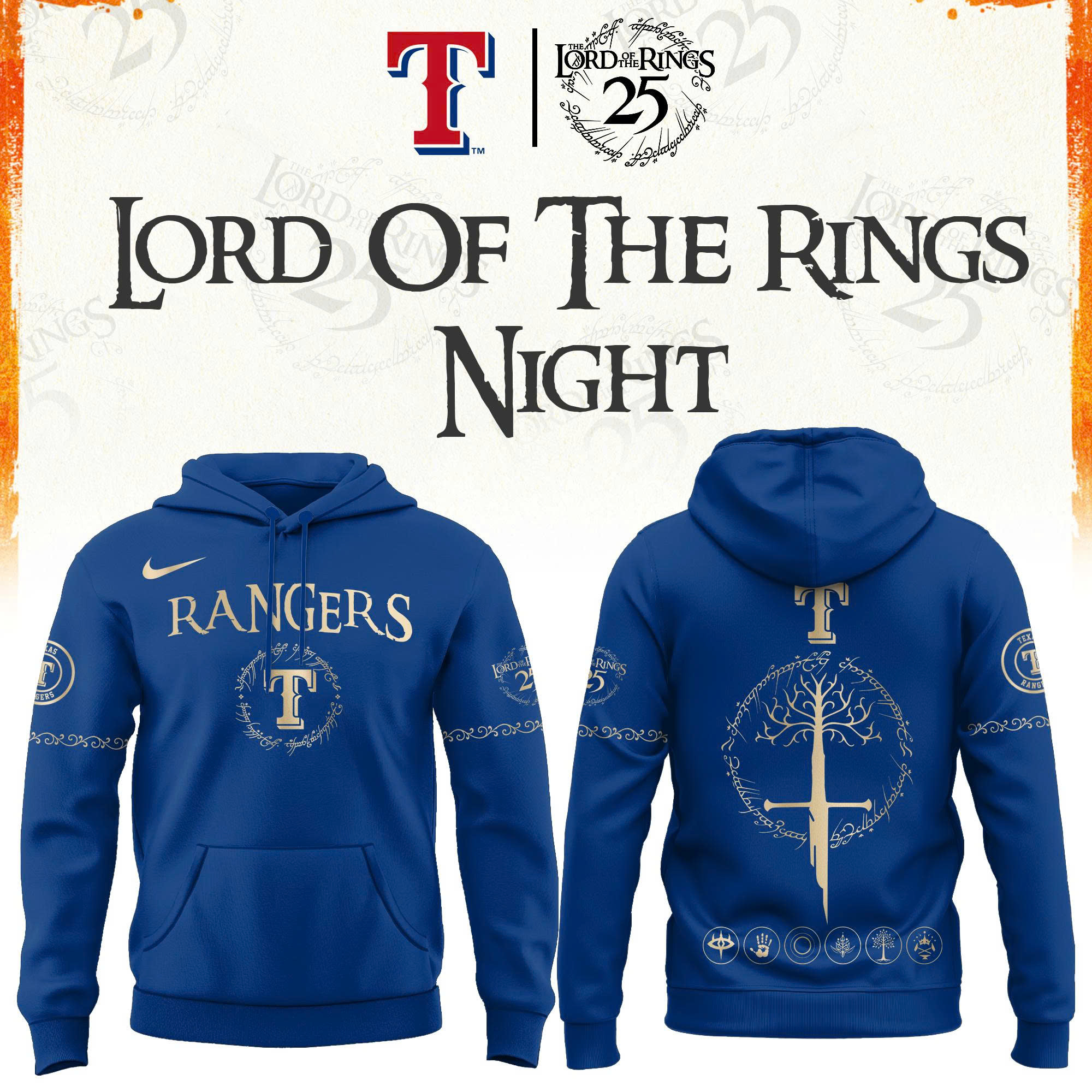 Texas Rangers The Lord of The Rings Limited Edition Hoodie| Cap | Jogger V2