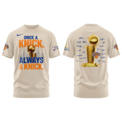 Alternative view of New York Knicks 2026 NBA Finals Champions "Once a Knick, Always a Knick" Limited Edition Tshirt