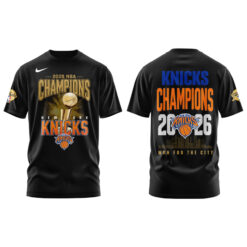 Alternative view of New York Knicks 2026 NBA Finals Champions Limited Edition Black Tshirt