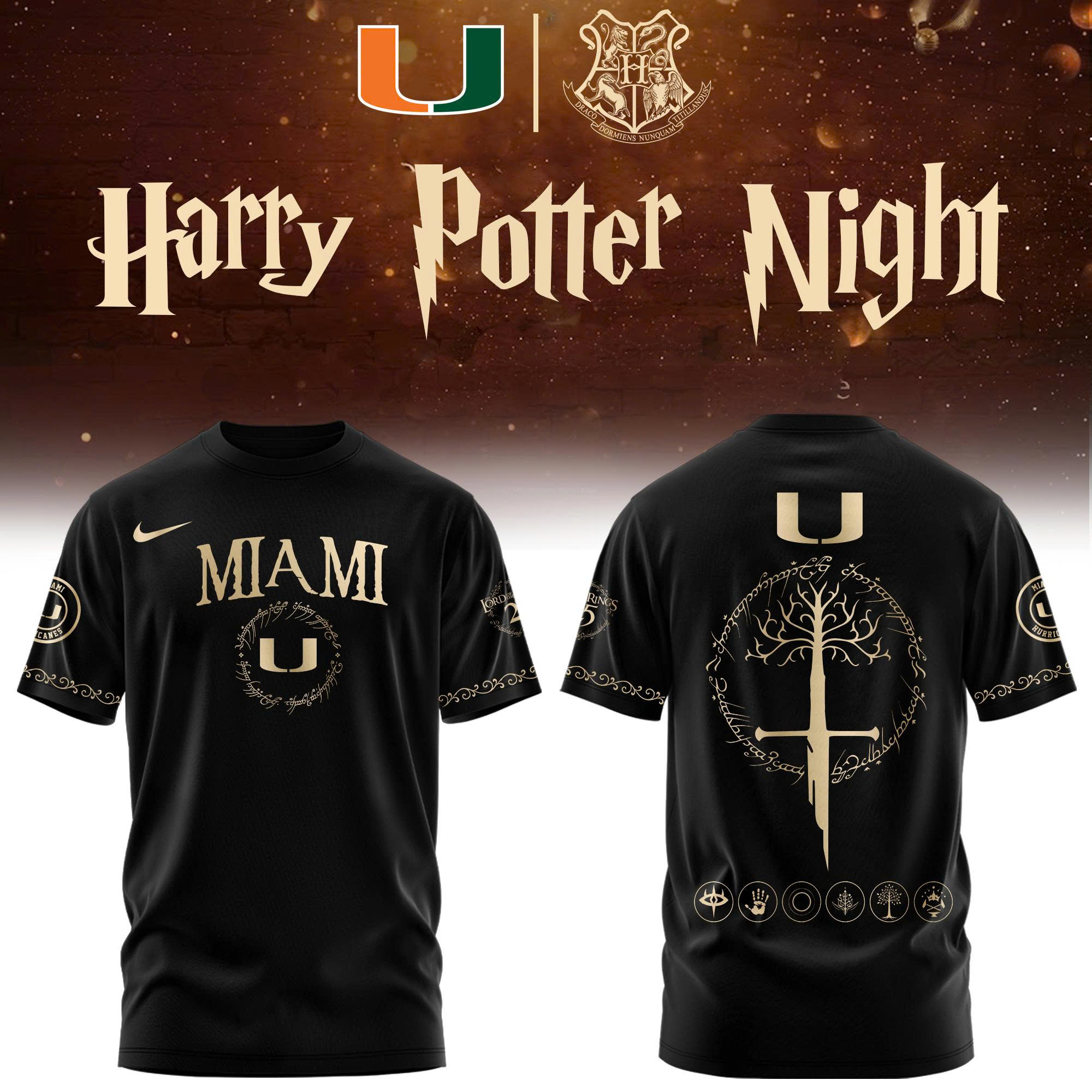 Miami Hurricanes x LOTR 2026 Limited Edition Tshirt