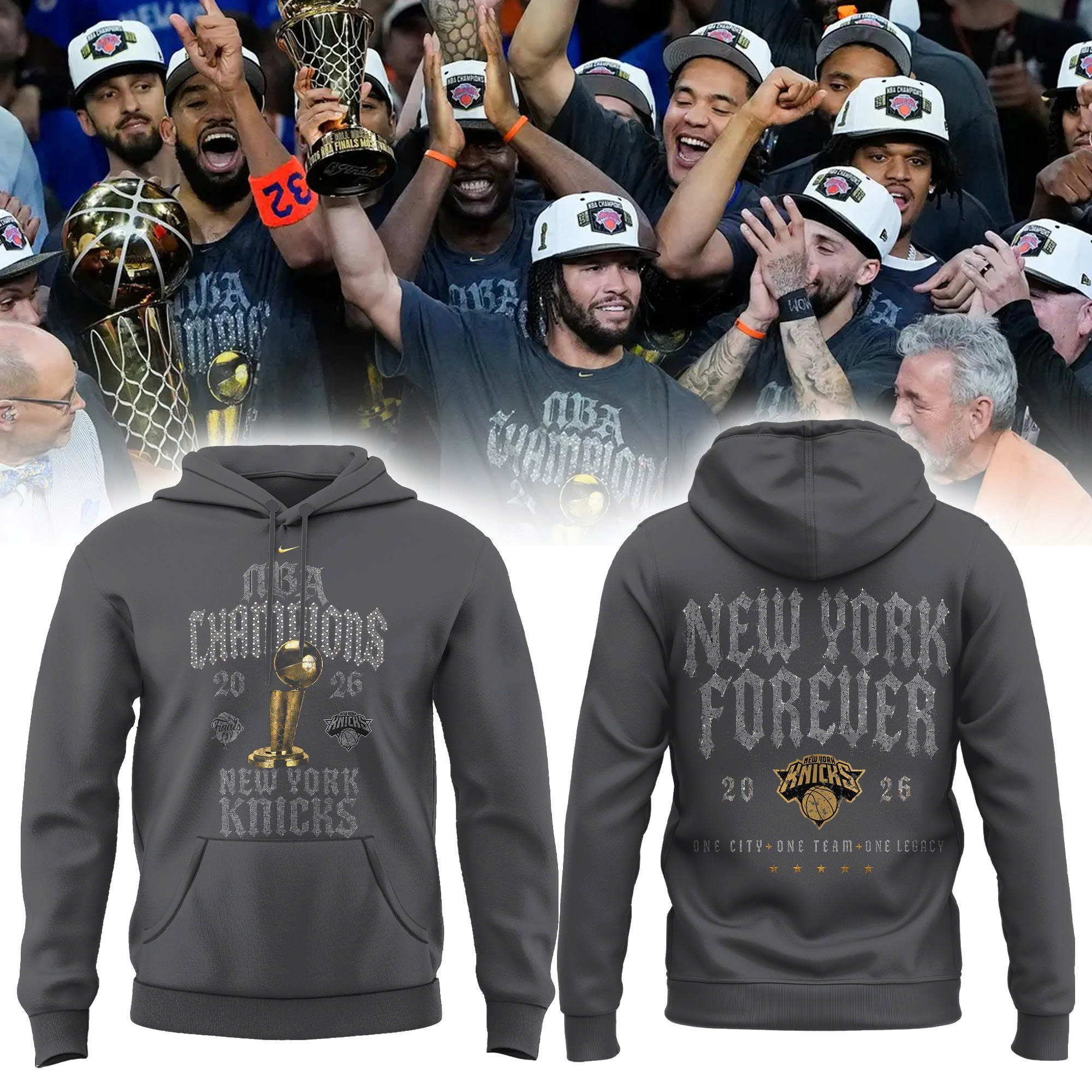 .New York Basketball NBA Champions Locker Room Premium Hoodie Combo