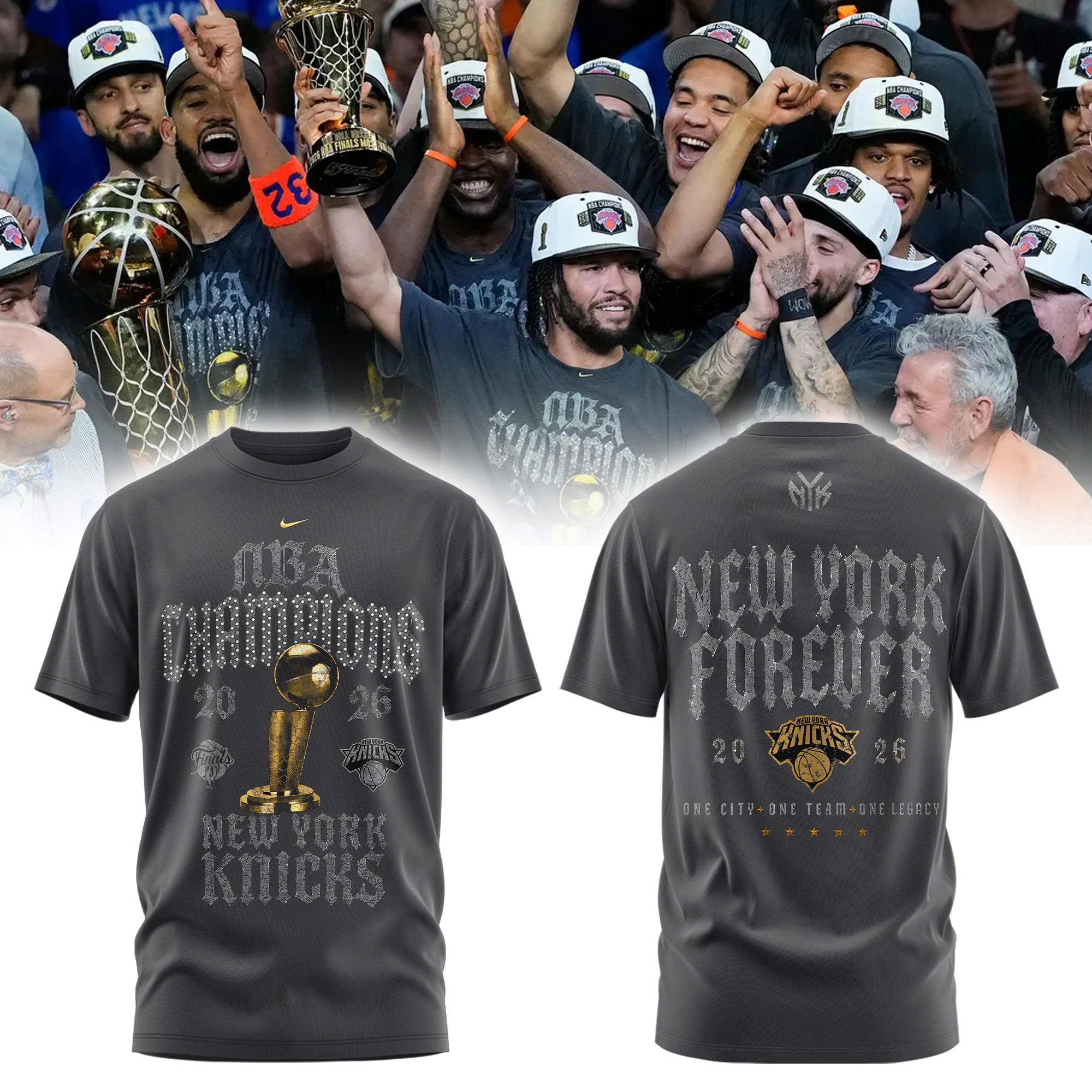 New York Basketball NBA Champions Locker Room Premium Tshirt Combo