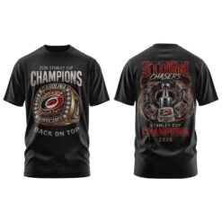 Alternative view of Carolina Hurricanes 2026 Stanley Cup Rings Champions Limited Edition Tshirt