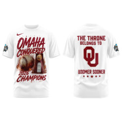 Alternative view of Oklahoma NCAA Basbeball Champions '26 Limited Edition White Tshirt