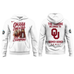 Alternative view of Oklahoma NCAA Basbeball Champions '26 Limited Edition White Hoodie