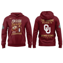 Alternative view of Oklahoma NCAA Basbeball Champions '26 Limited Edition Red Hoodie