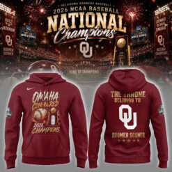 Oklahoma NCAA Basbeball Champions '26 Limited Edition Red Hoodie