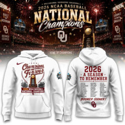 Oklahoma NCAA Basbeball Champions ’26 Limited Edition White Hoodie v2