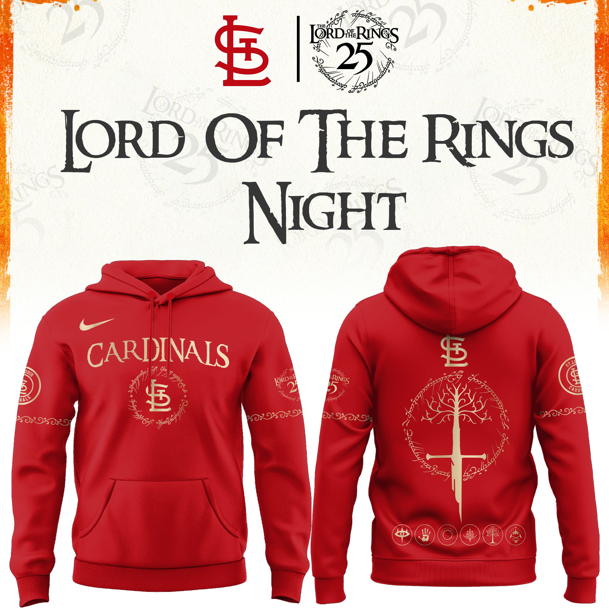 St.Louis Cardinals The Lord of The Rings Limited Edition Hoodie| Cap | Jogger V2