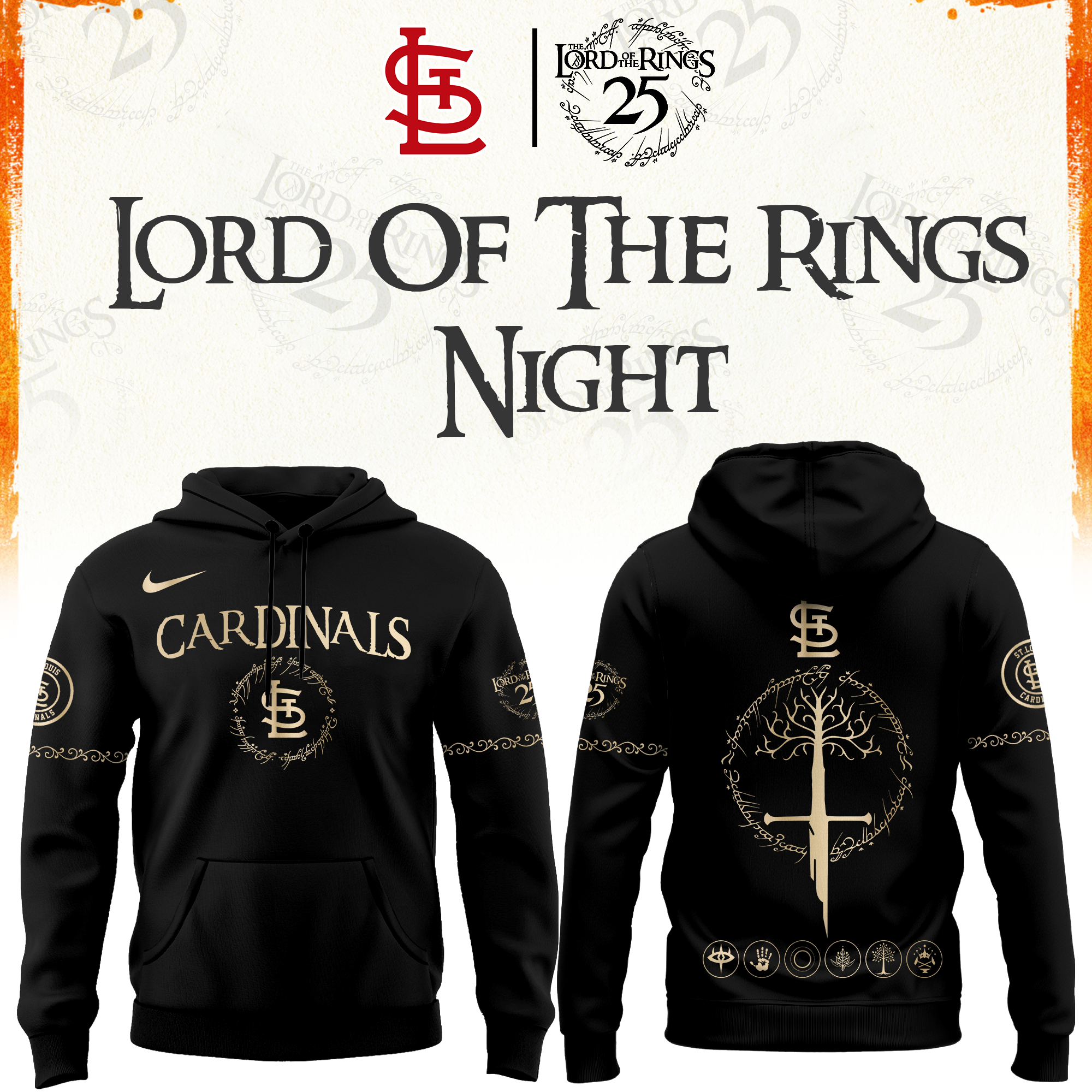 St.Louis Cardinals The Lord of The Rings Limited Edition Hoodie| Cap | Jogger V2