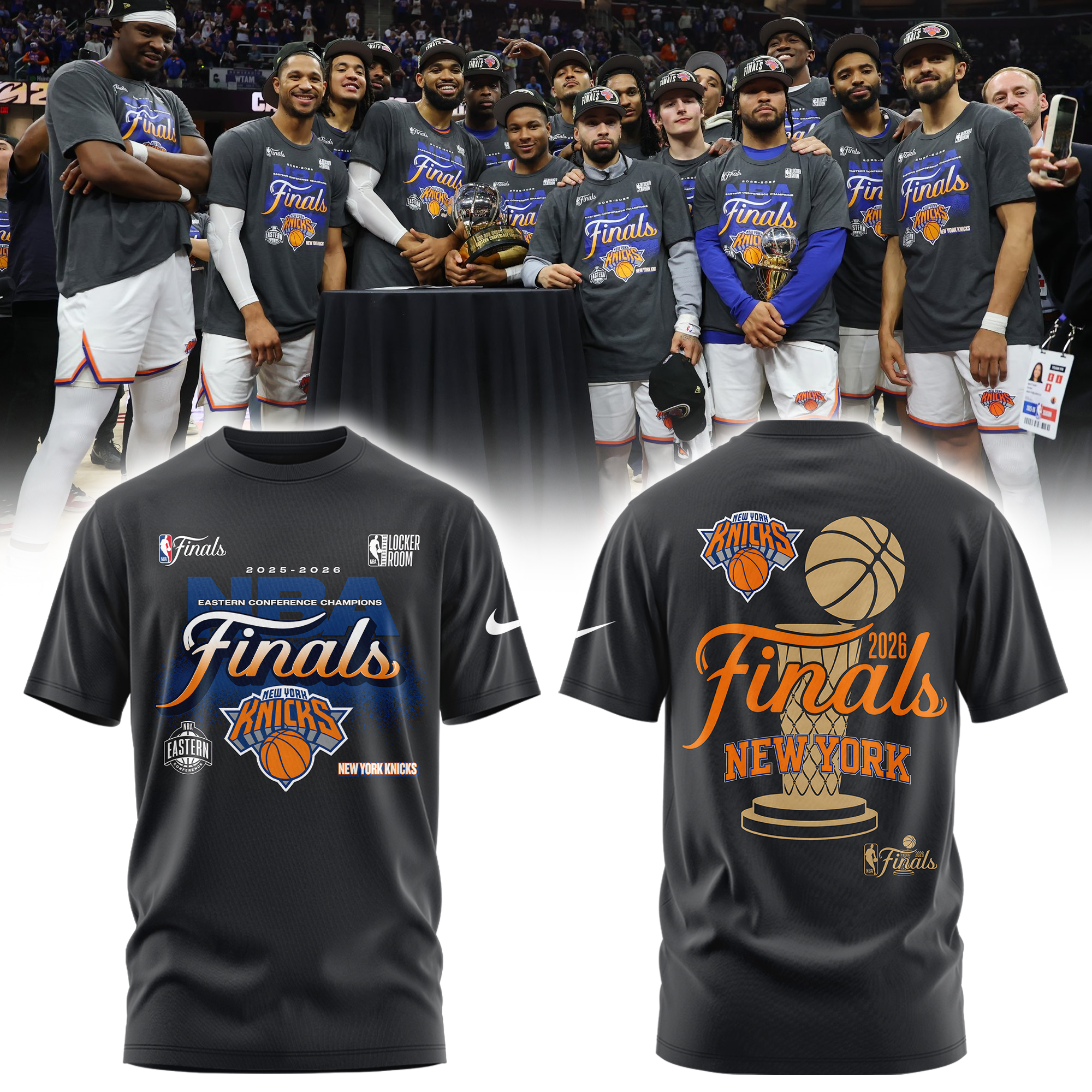 New York Knicks 2026 Eastern Conference Champions Locker Room Limited Edition Tshirt | Cap | Joggers