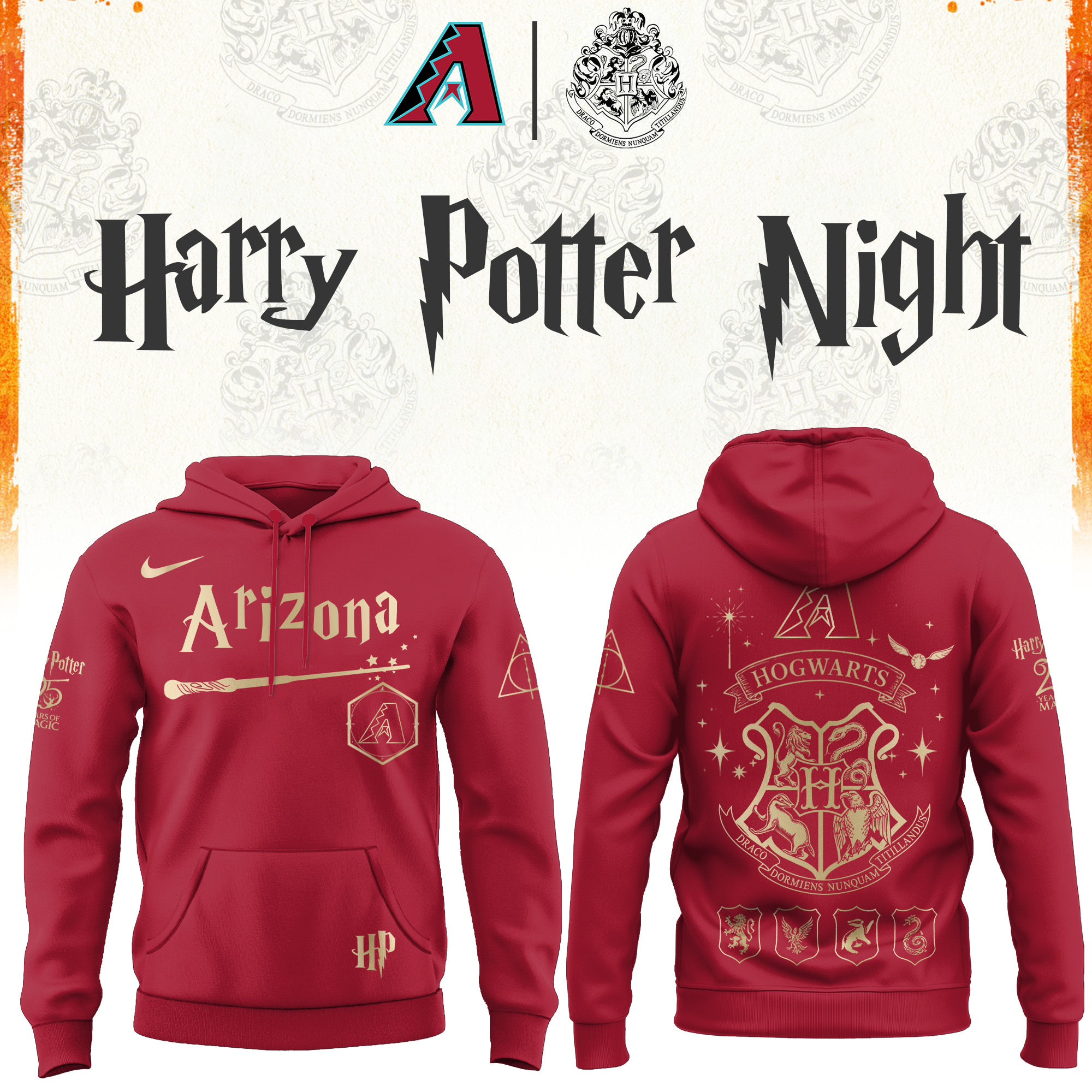 Arizona Diamondbacks Harry Potter Limited Edition Hoodie v2