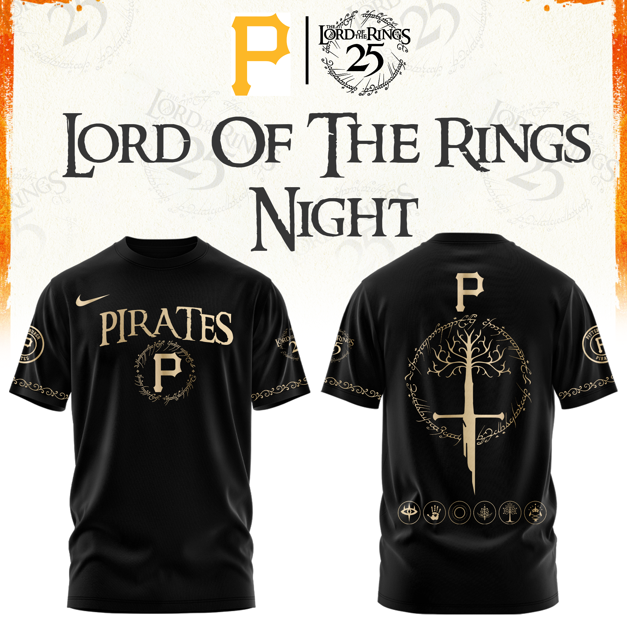 Pittsburgh Pirates The Lord of The Rings Limited Edition Tshirt | Cap | Jogger V2