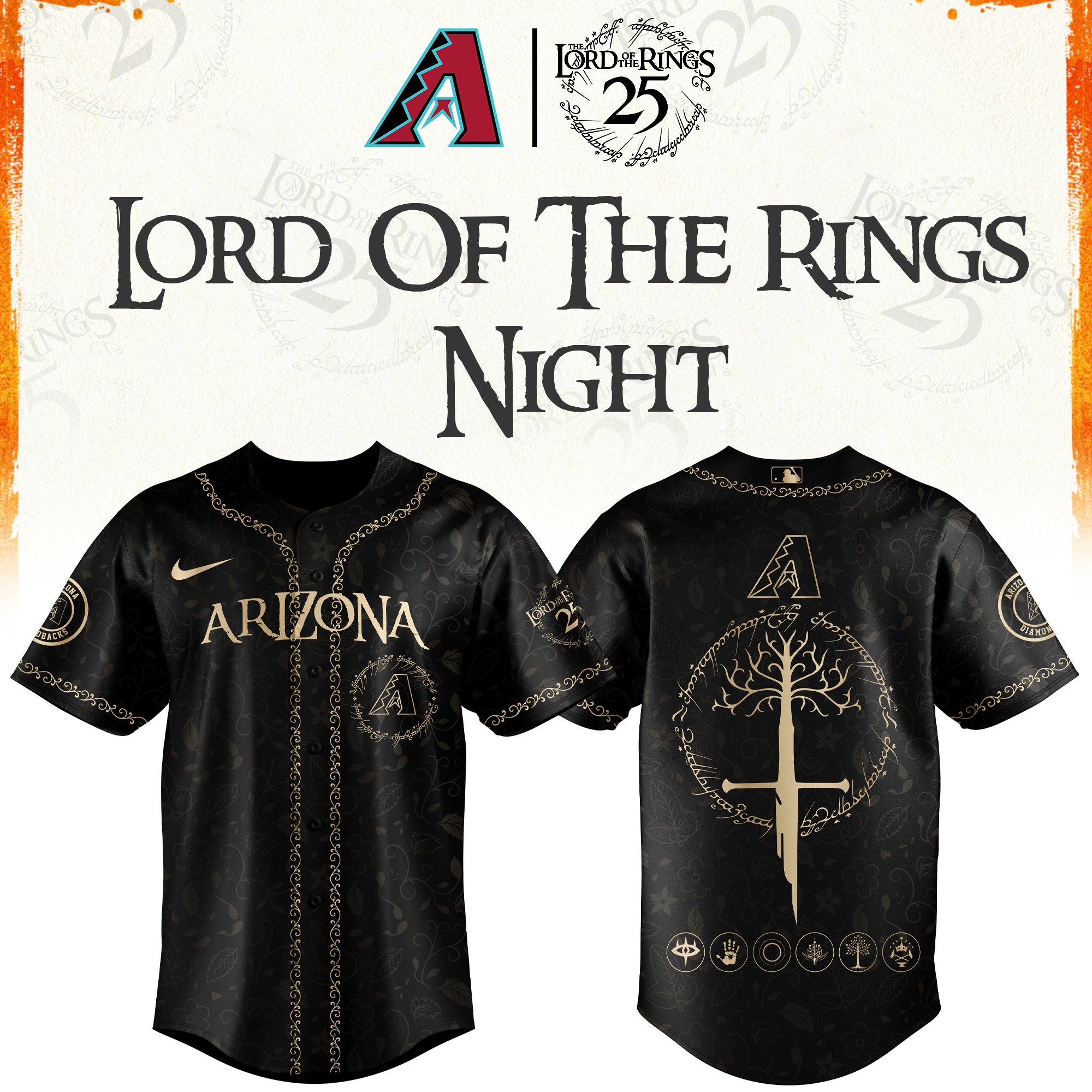 Arizona Diamondbacks The Lord of The Rings Limited Edition Jersey| Cap | Jogger V2