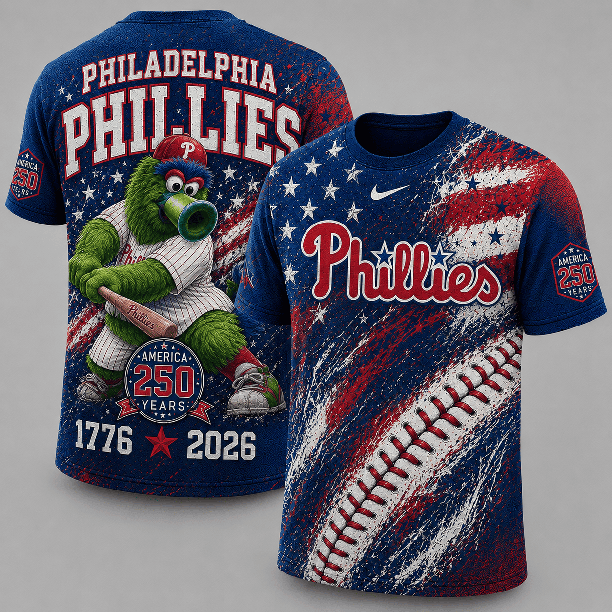 Philadelphia Phillies 250 Years Of Freedom Exclusive T-shirt
