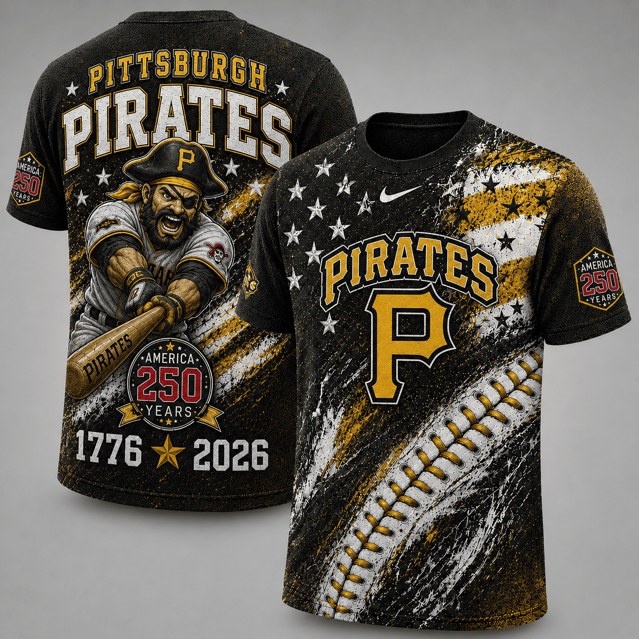 Pittsburgh Pirates 250 Years Of Freedom Exclusive T-shirt