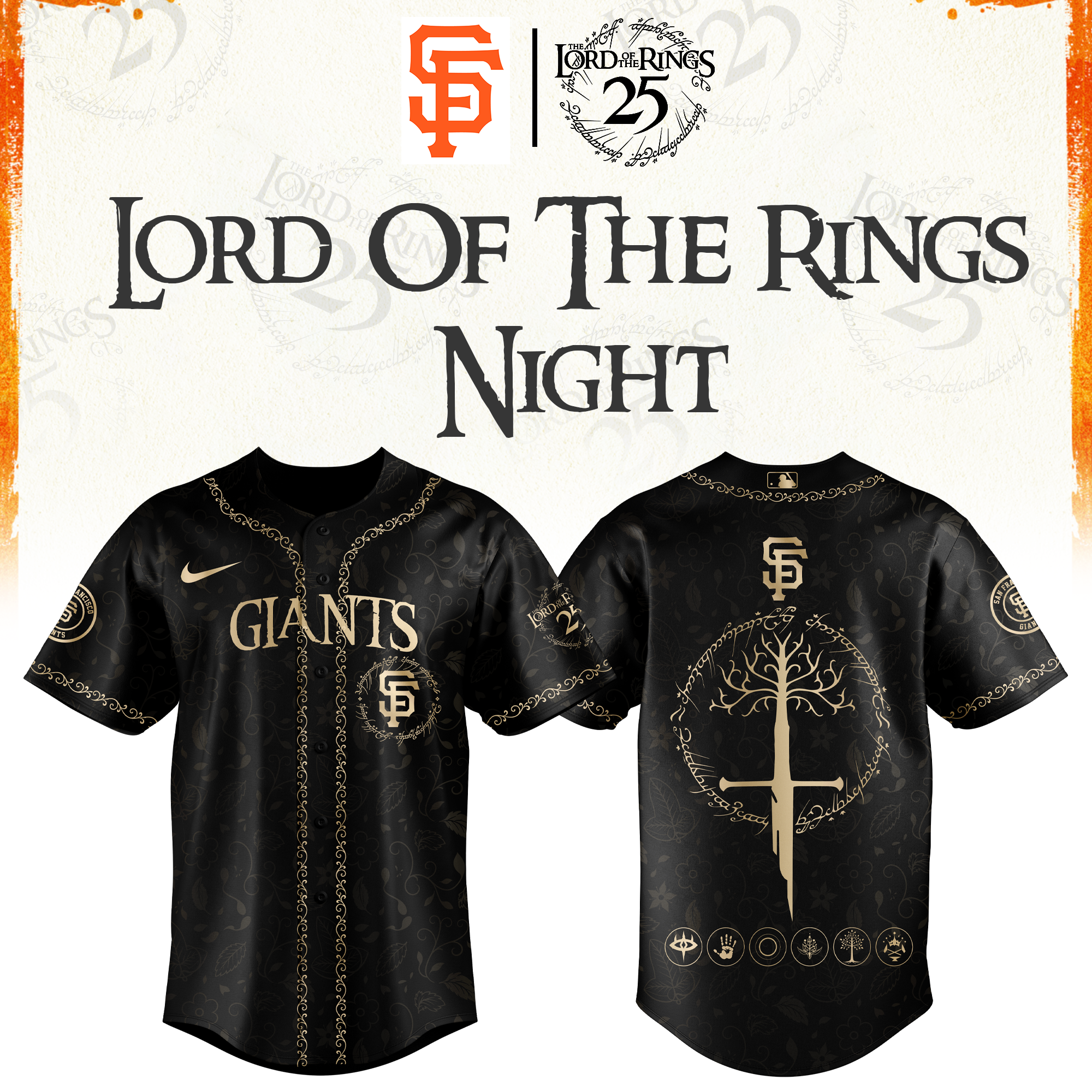 San Francisco Giants The Lord of The Rings Limited Edition Jersey| Cap | Jogger V2
