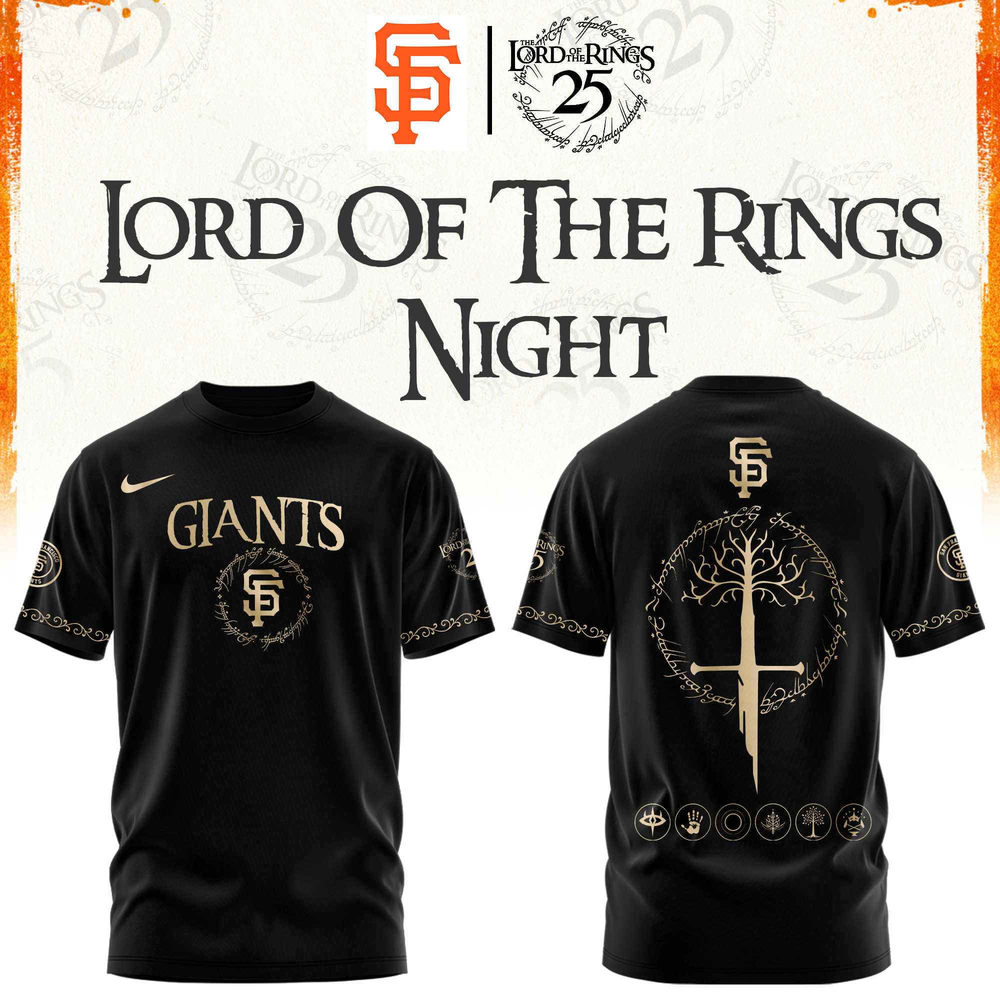 San Francisco Giants Giants The Lord of The Rings Limited Edition Tshirt | Cap | Jogger V2