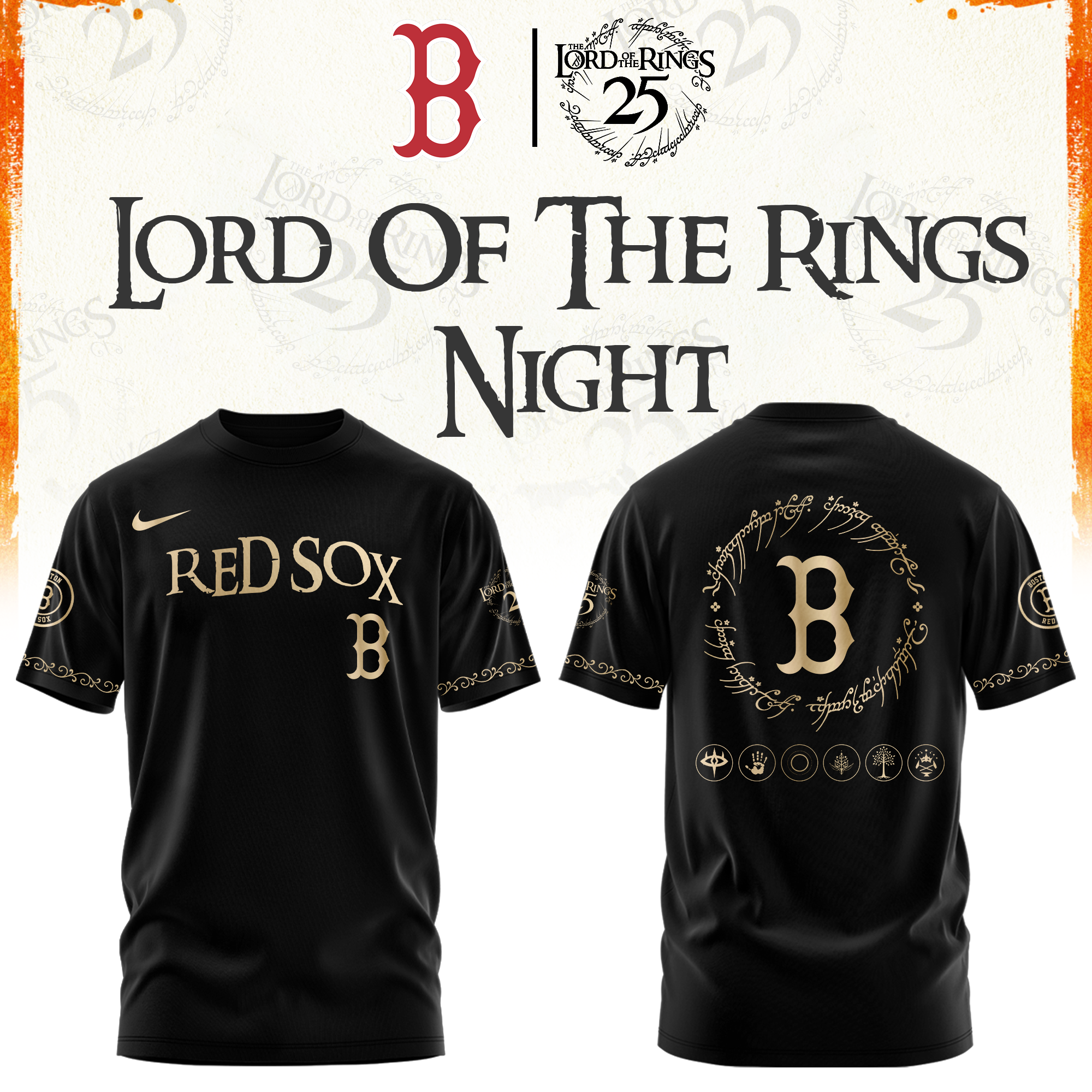 Boston Red Sox The Lord of The Rings Limited Edition Tshirt