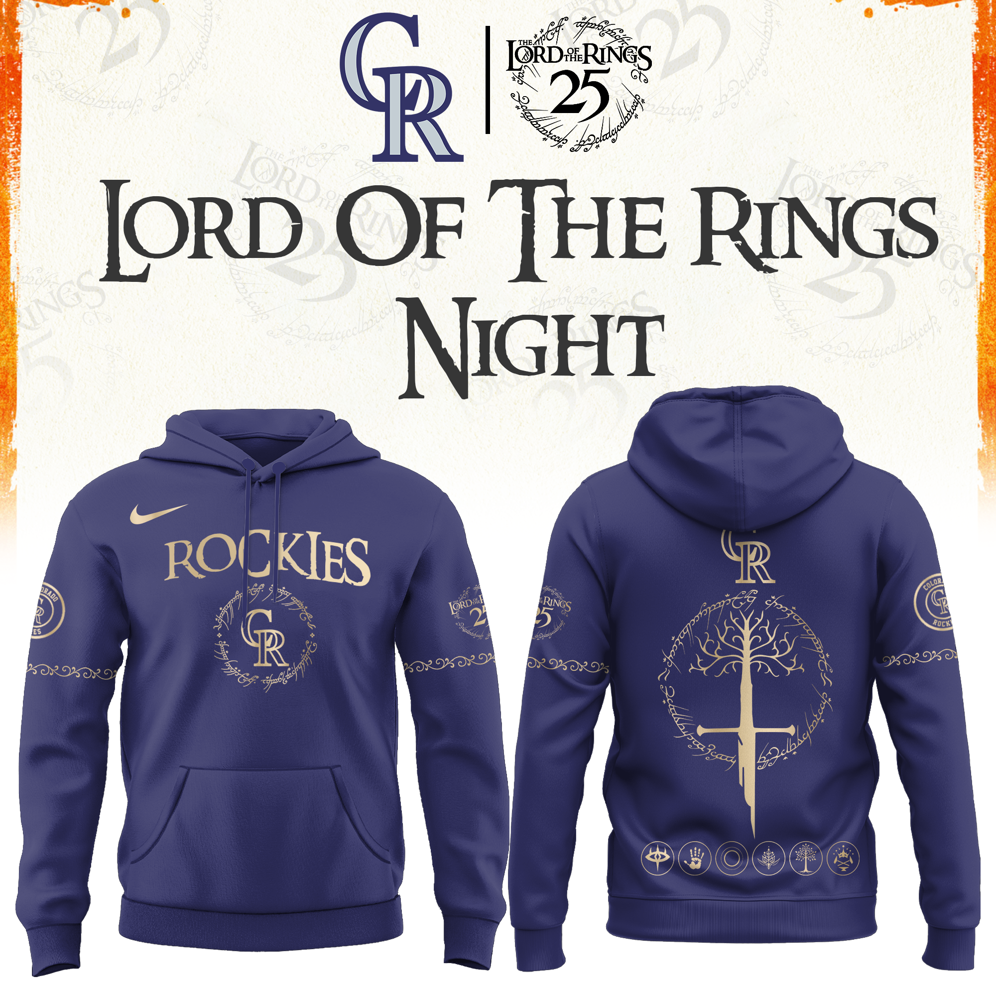 Colorado Rockies The Lord of The Rings Limited Edition Hoodie| Cap | Jogger V2
