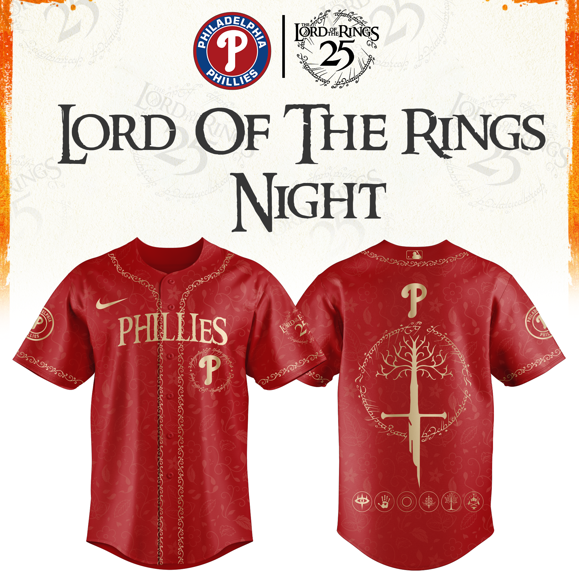 Philadelphia Phillies The Lord of The Rings Limited Edition Jersey| Cap | Jogger V2