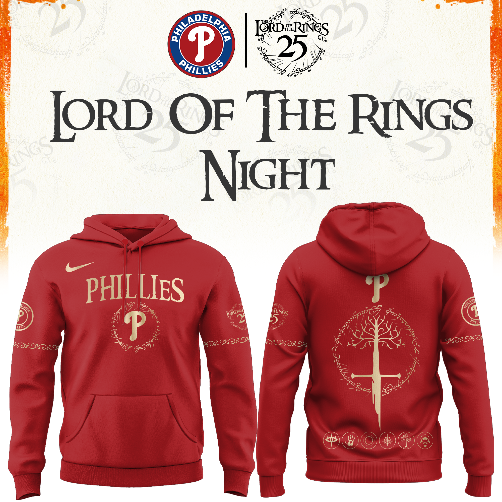 Philadelphia Phillies The Lord of The Rings Limited Edition Hoodie| Cap | Jogger V2