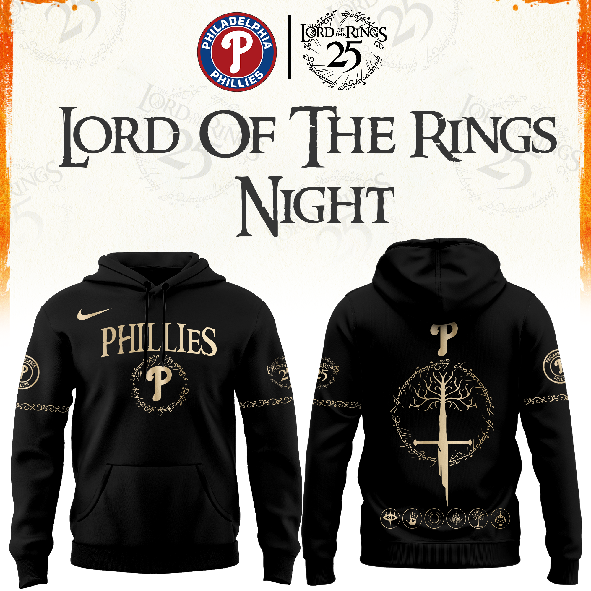 Philadelphia Phillies The Lord of The Rings Limited Edition Hoodie| Cap | Jogger V2
