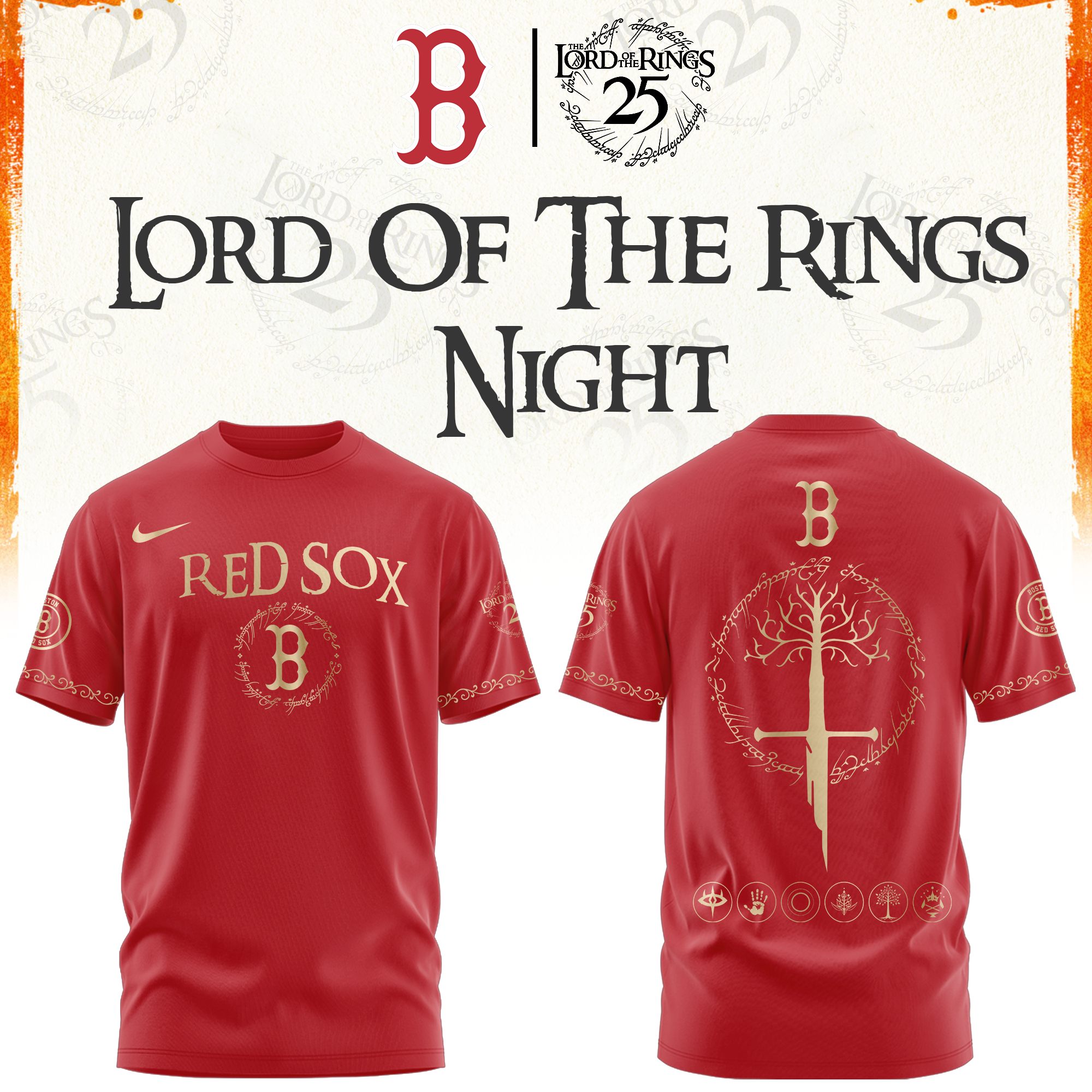 Boston Red Sox The Lord of The Rings Limited Edition Tshirt | Cap | Jogger V2