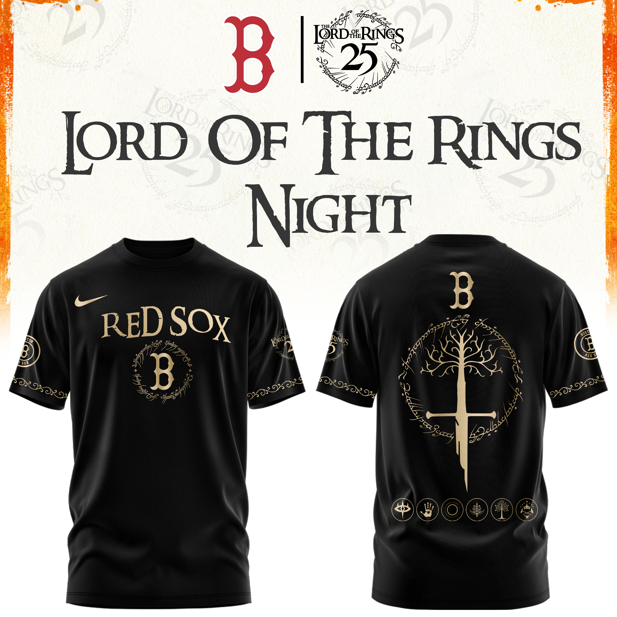 Boston Red Sox The Lord of The Rings Limited Edition Tshirt | Cap | Jogger V2