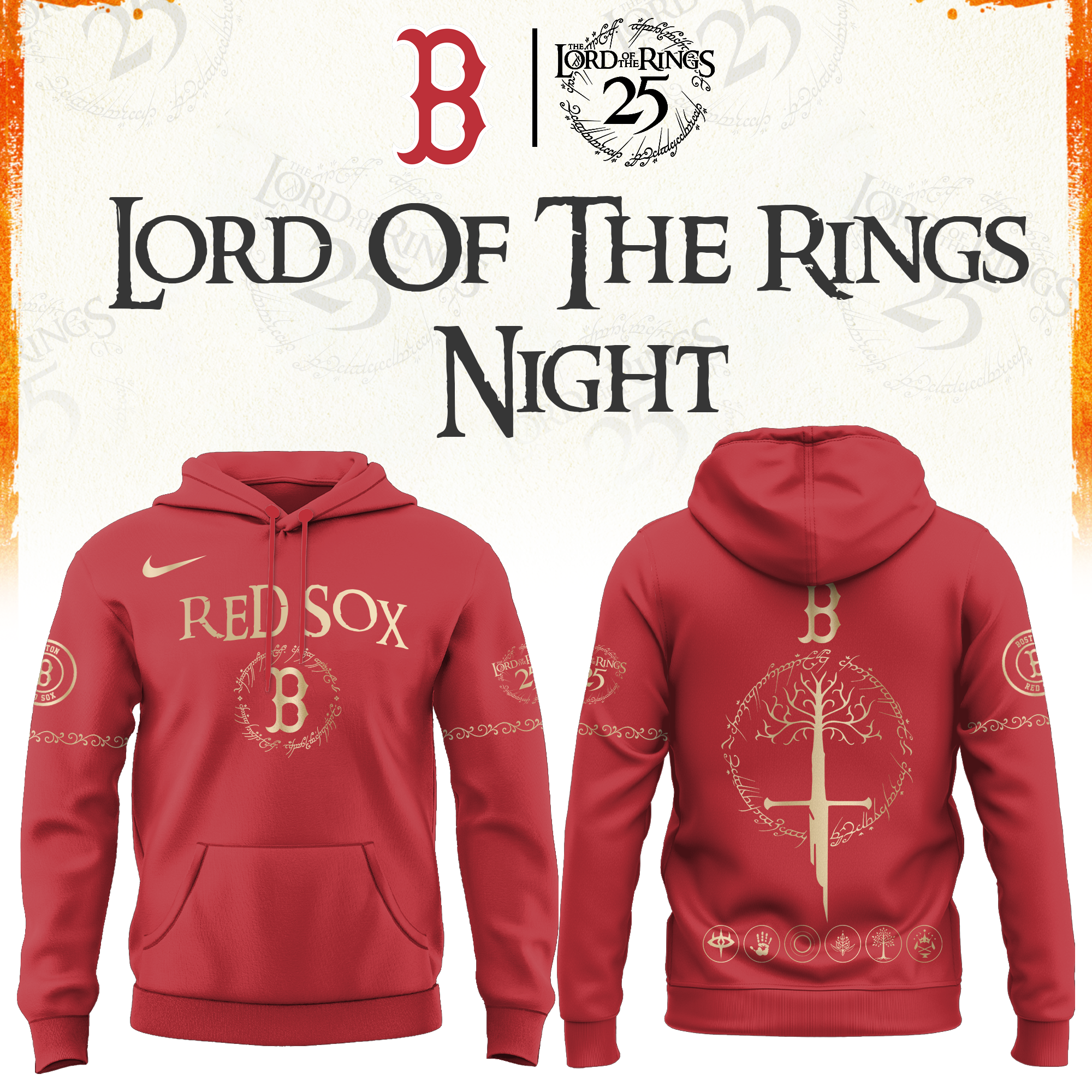 Boston Red Sox The Lord of The Rings Limited Edition Hoodie| Cap | Jogger V2