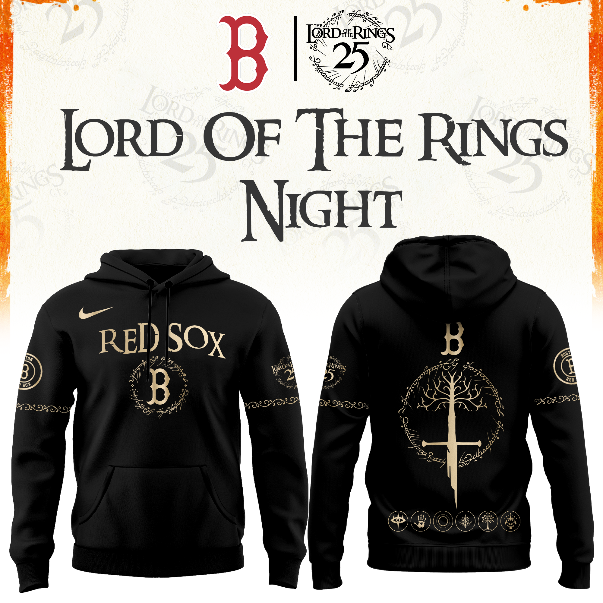 Boston Red Sox The Lord of The Rings Limited Edition Hoodie| Cap | Jogger V2