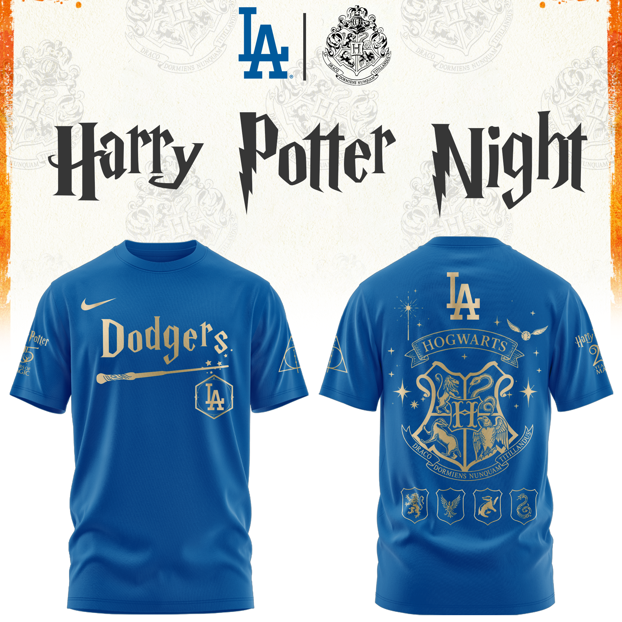 Los Angeles Dodgers Harry Potter Night Limited Edition Tshirt
