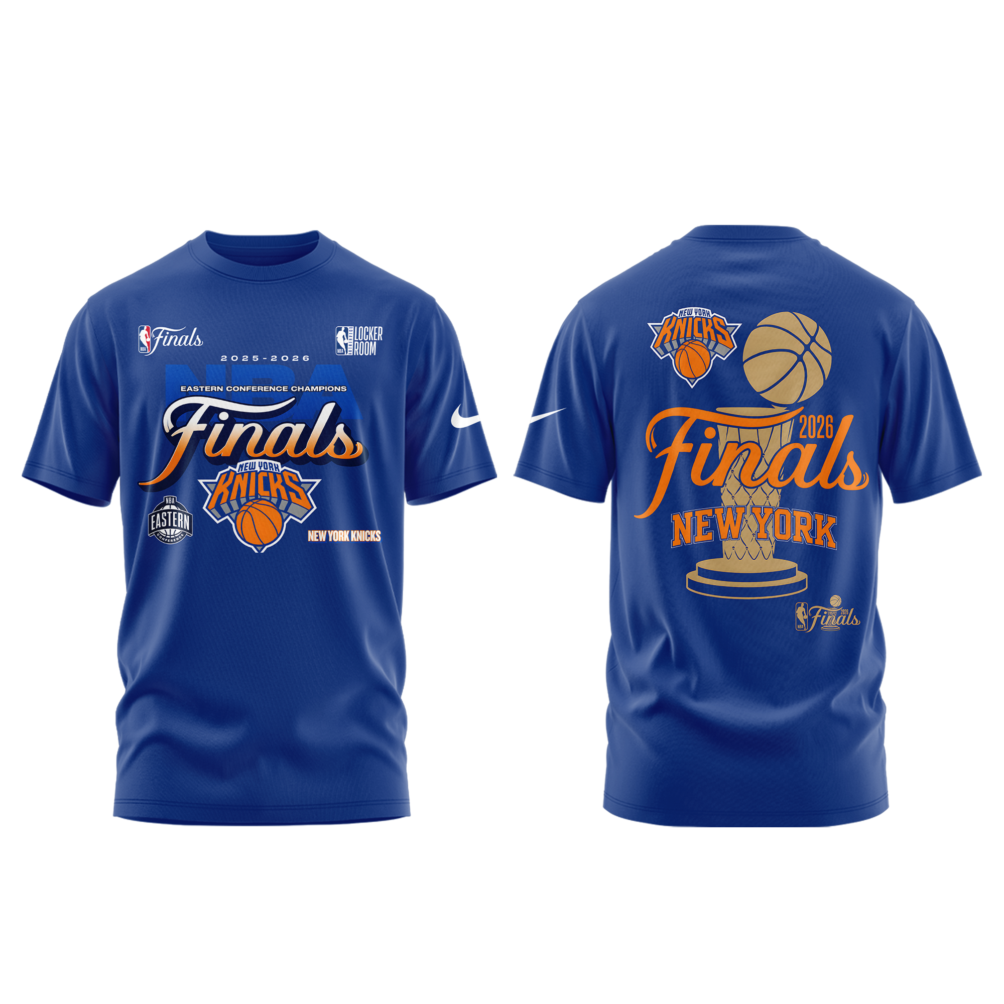 New York Knicks 2026 Eastern Conference Champions Locker Room Limited Edition Tshirt | Cap | Joggers - Image 2