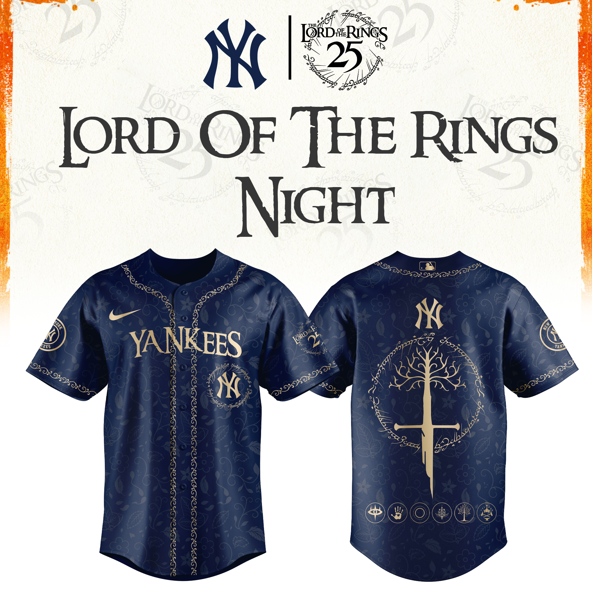 New York Yankees The Lord of The Rings Limited Edition Jersey| Cap | Jogger V2