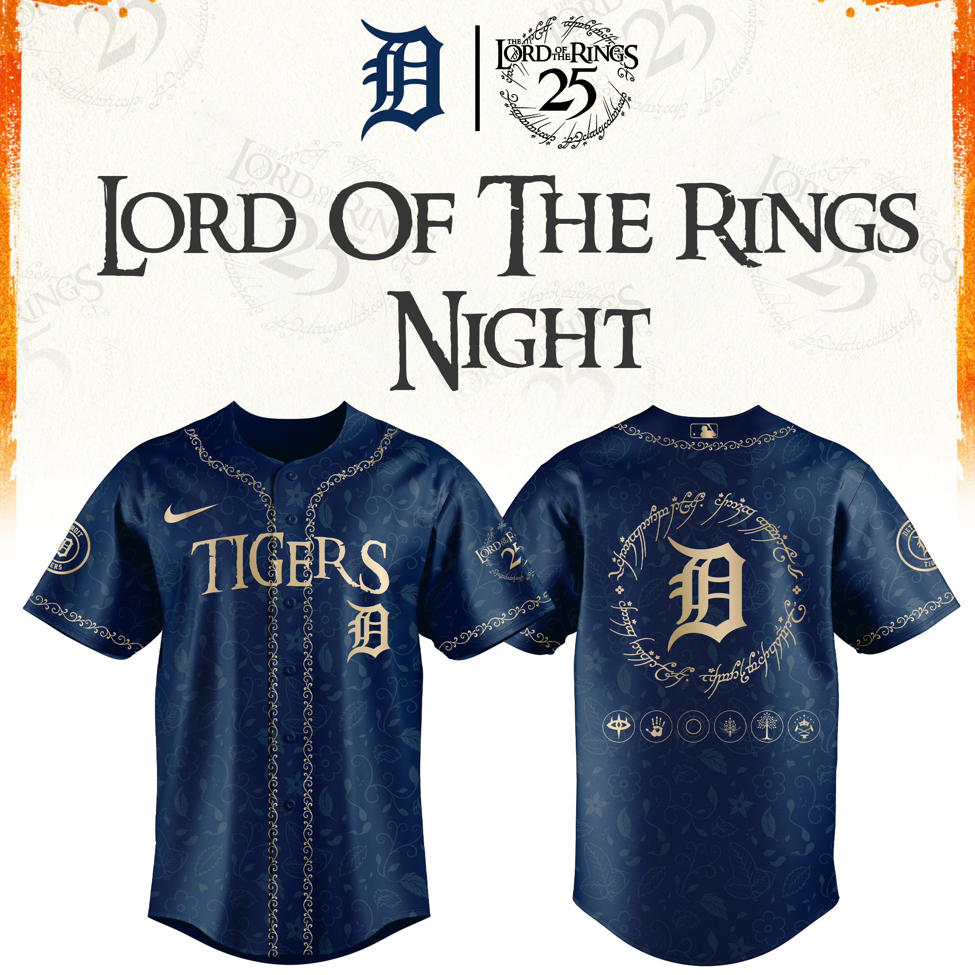 Detroit Tigers The Lord of The Rings Limited Edition Jersey| Cap | Jogger