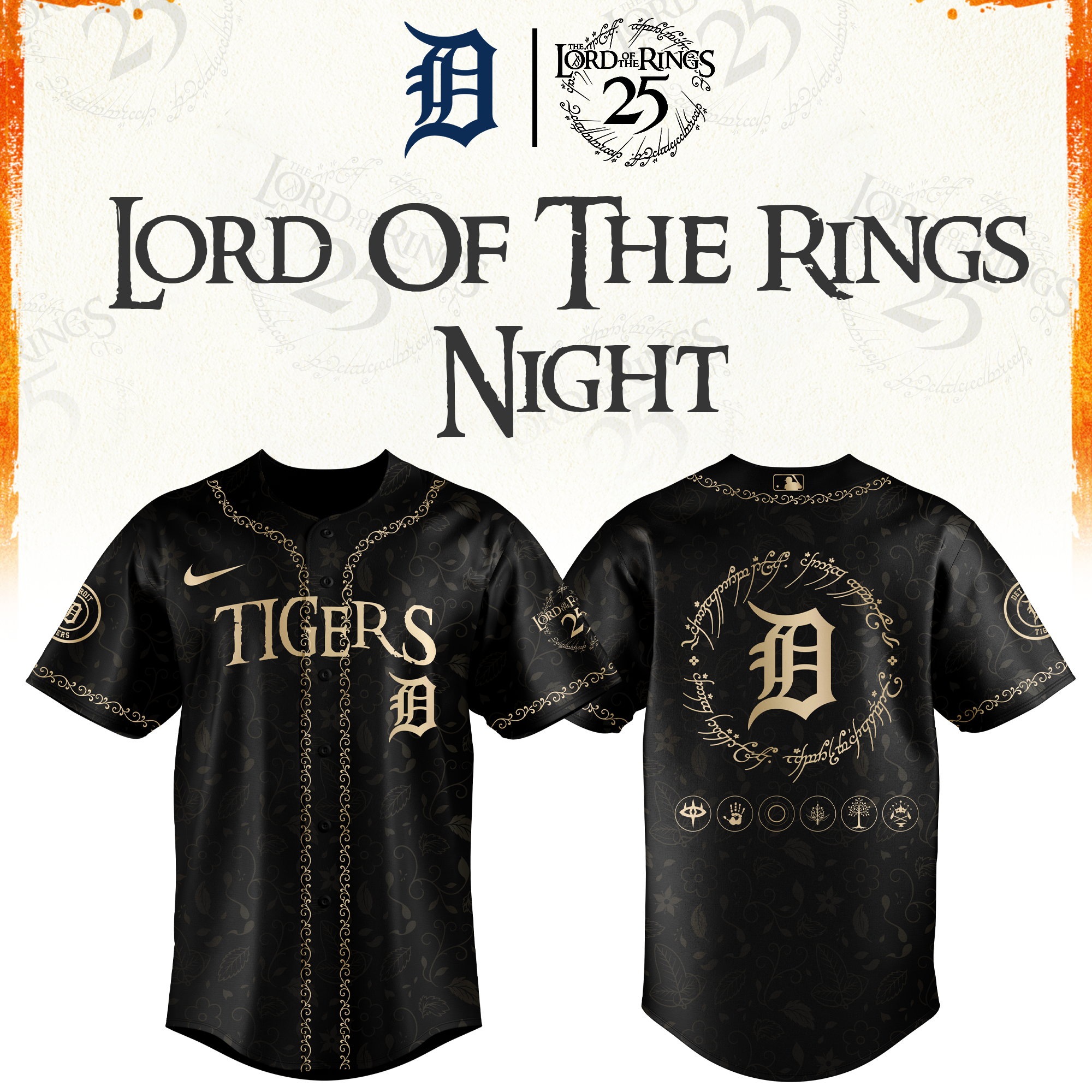 Detroit Tigers The Lord of The Rings Limited Edition Jersey| Cap | Jogger