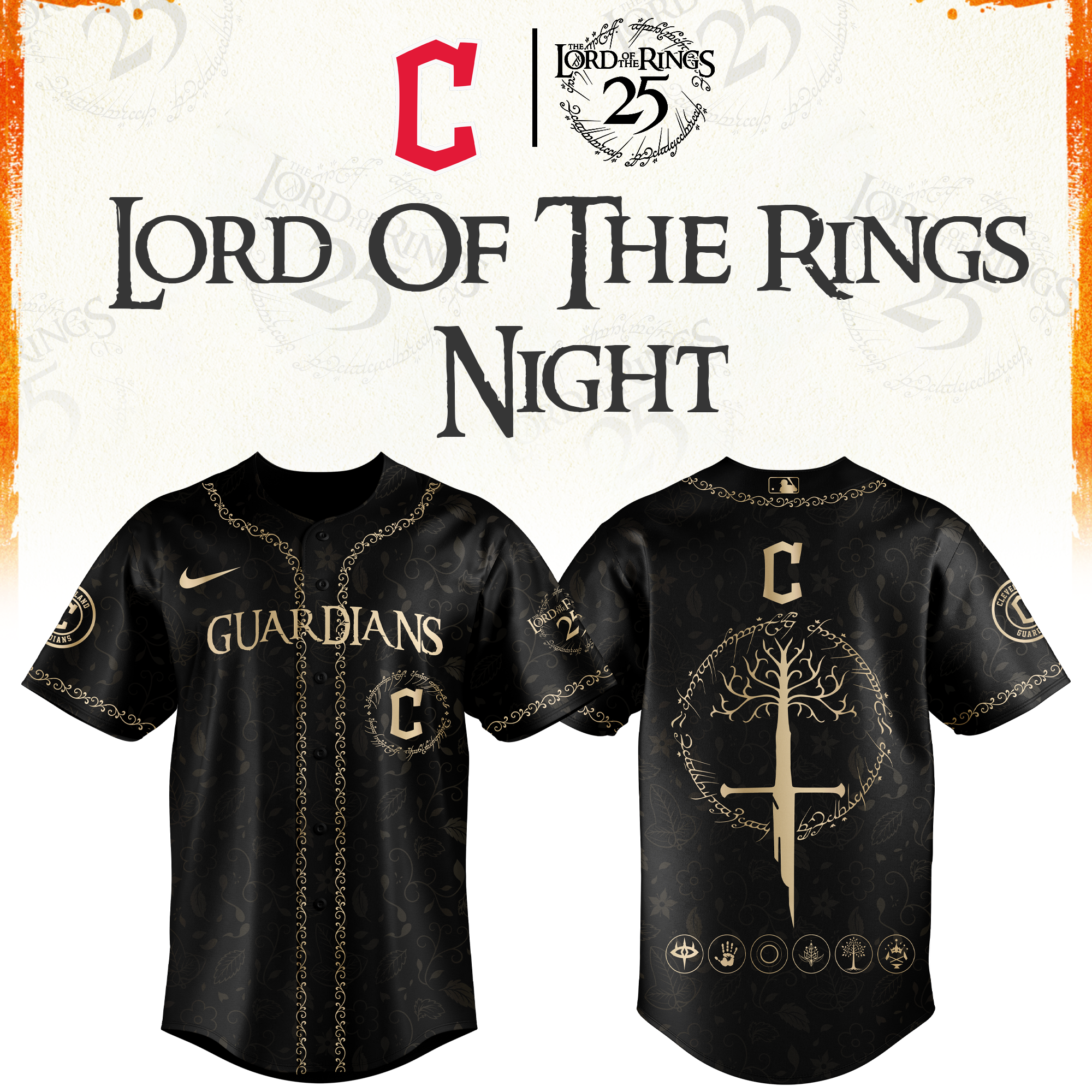 Cleveland Guardians The Lord of The Rings Limited Edition Jersey| Cap | Jogger V2