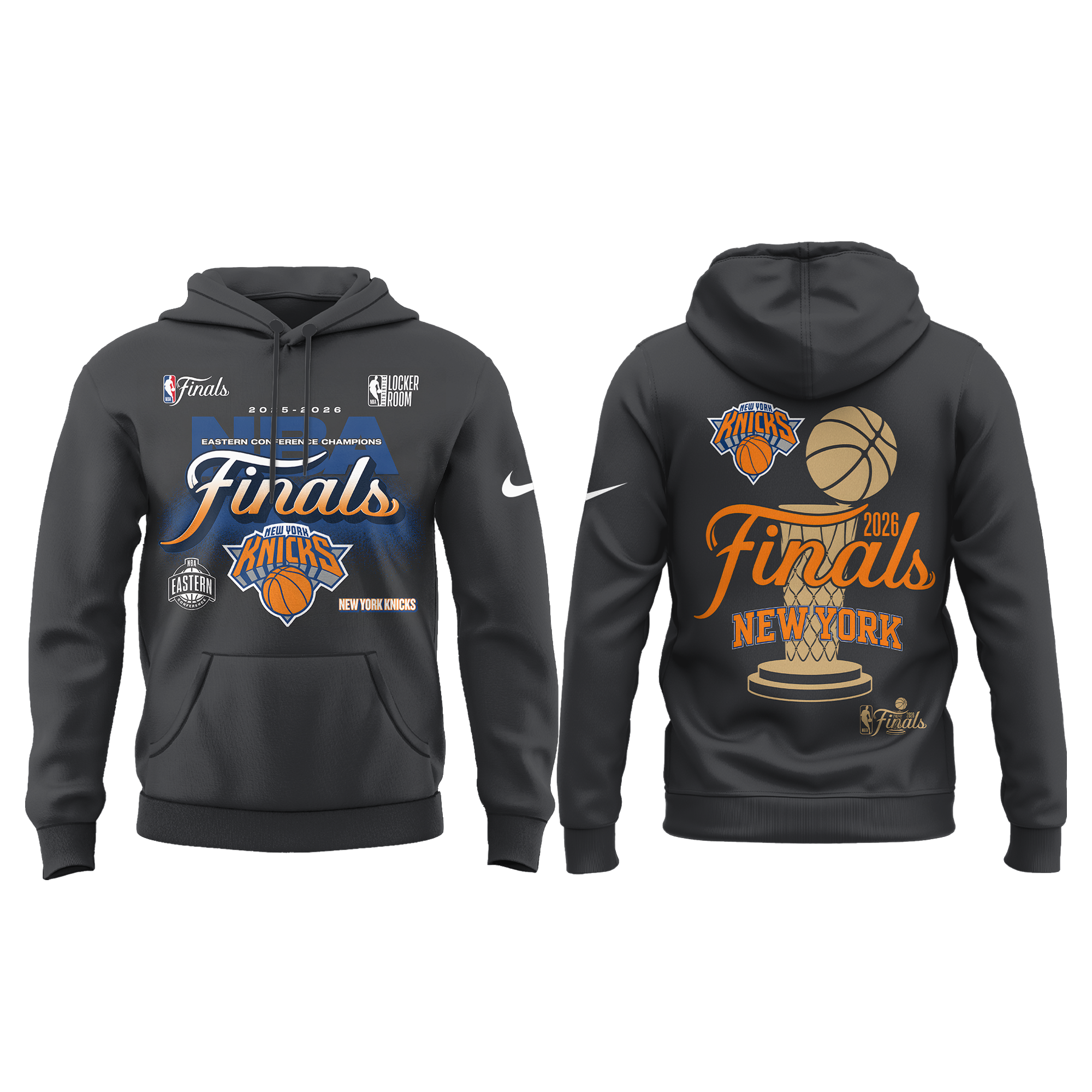 New York Knicks 2026 Eastern Conference Champions Locker Room Limited Edition Hoodie| Cap | Joggers - Image 2