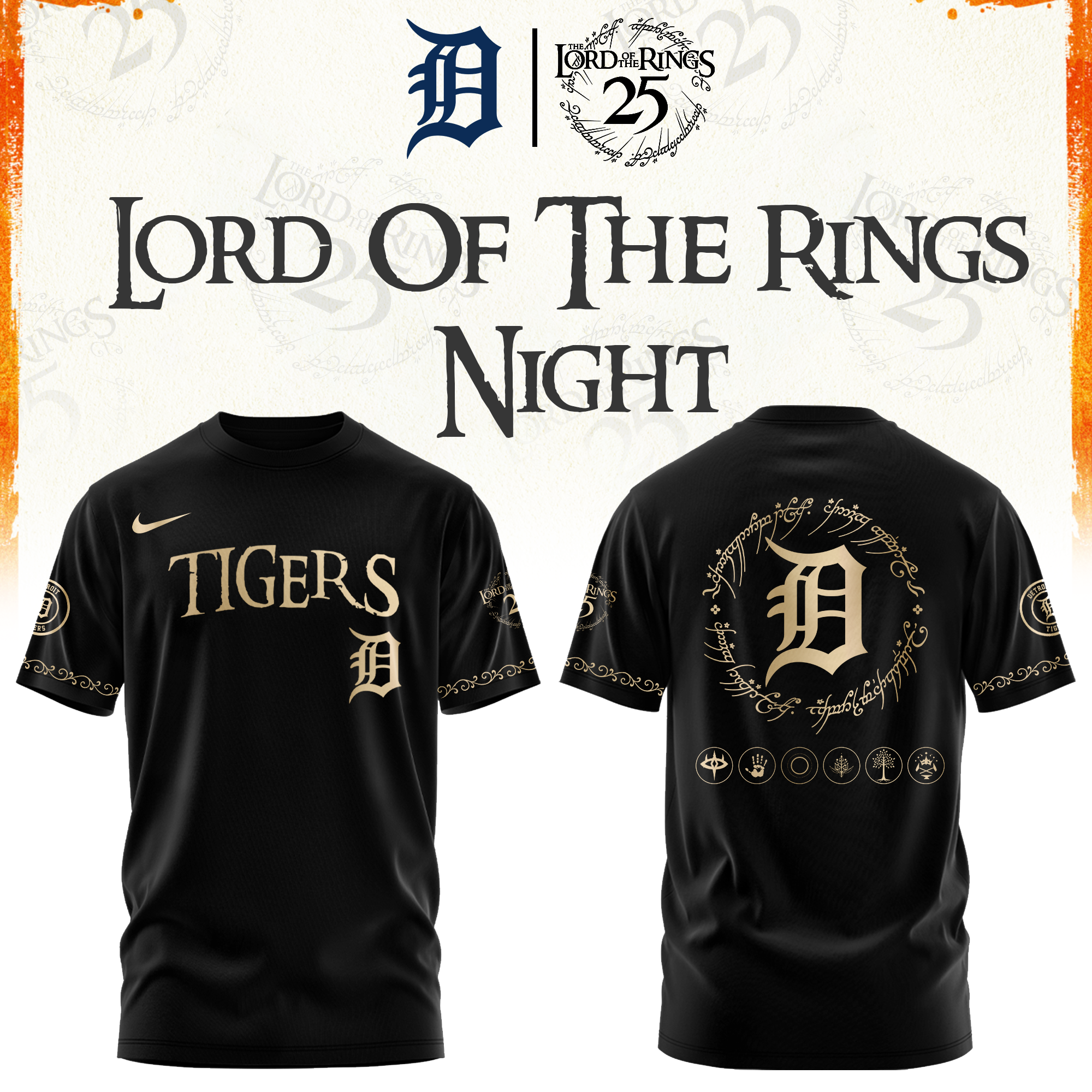Detroit Tigers The Lord of The Rings Limited Edition Tshirt | Cap | Jogger